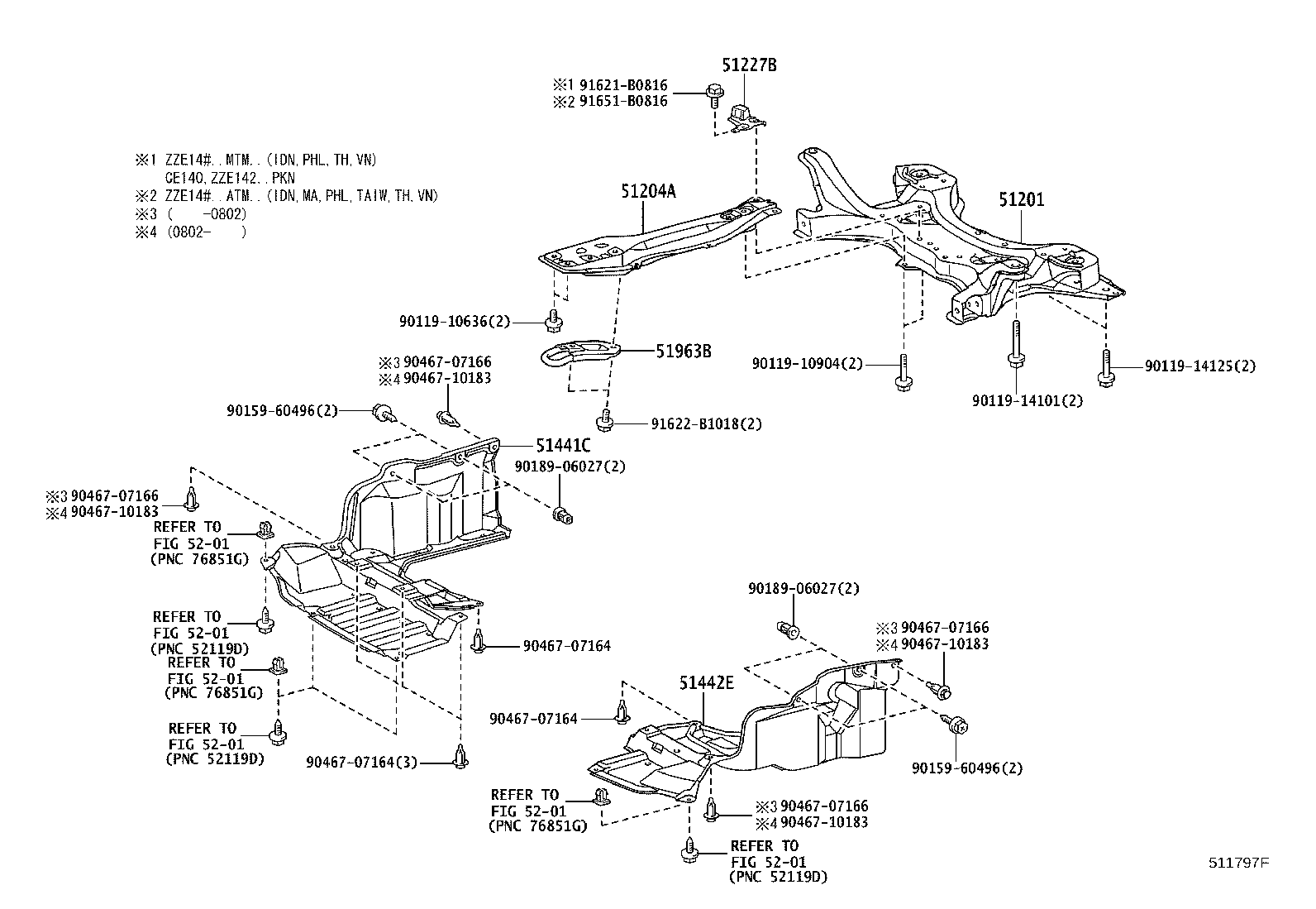 51441-02280 COVER, ENGINE UNDER, RH product image