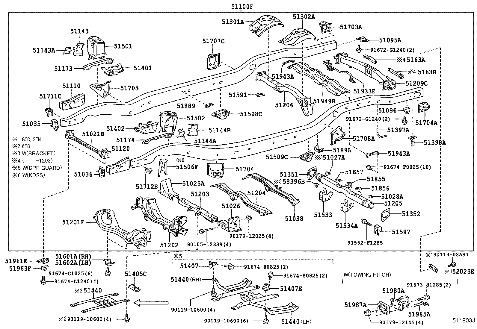51021-60031 CROSSMEMBER SUB-ASSY, FRAME AUXILIARY product image
