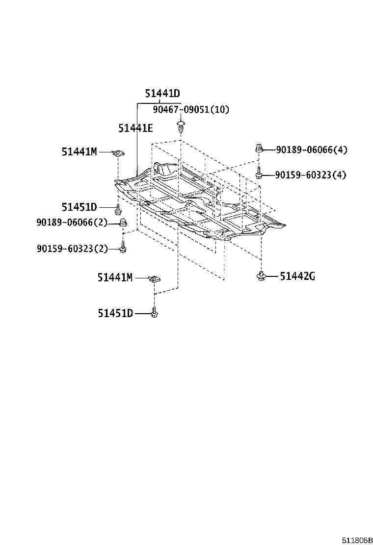 51441-30350 COVER, MOTOR UNDER, NO.1 product image