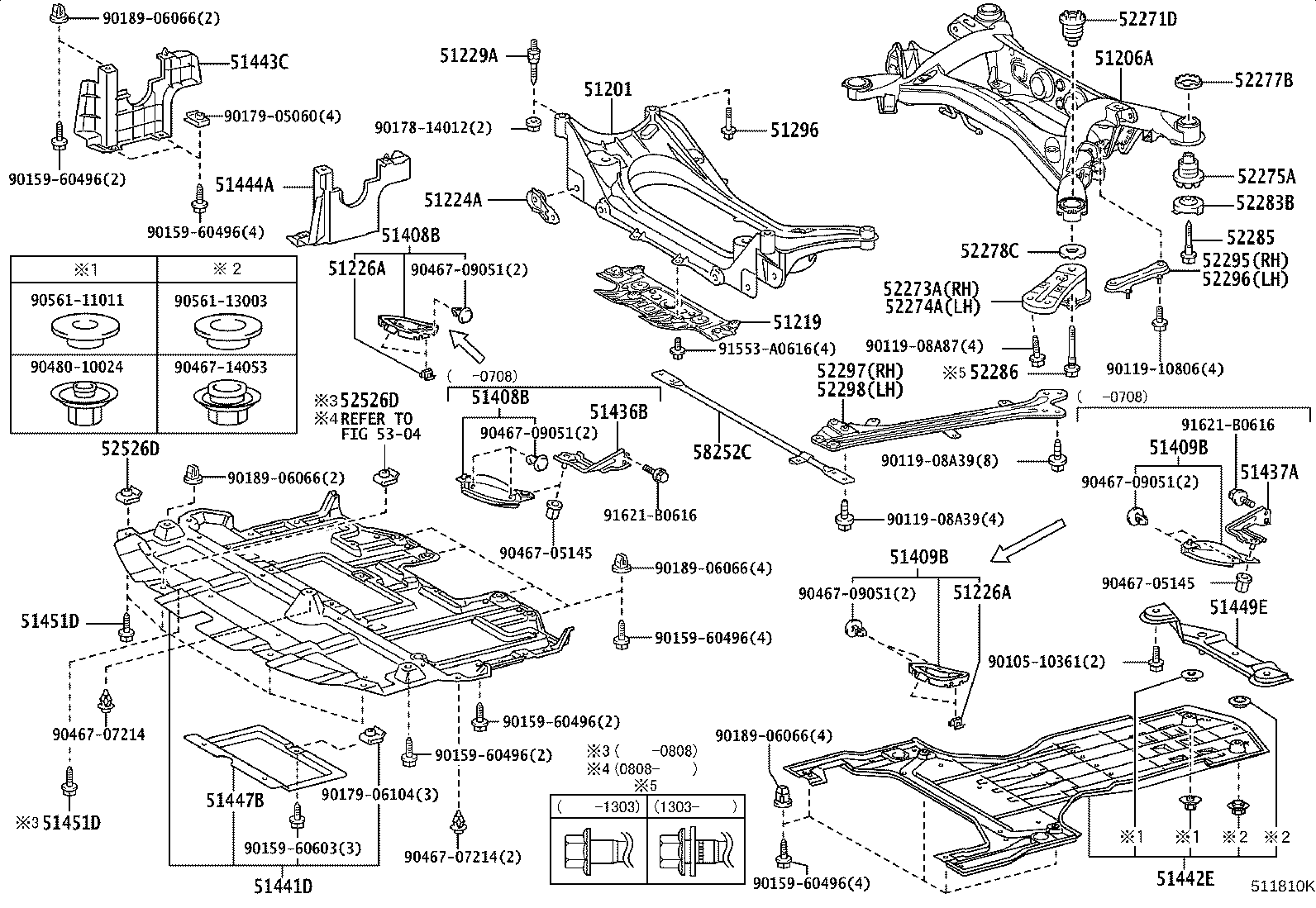 51206-30101 MEMBER SUB-ASSY, REAR SUSPENSION product image