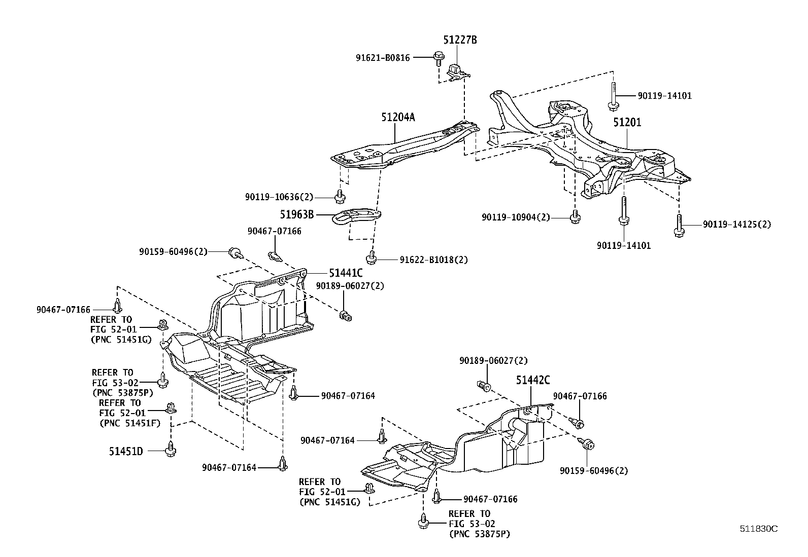 51442-02440 COVER, ENGINE UNDER, LH product image