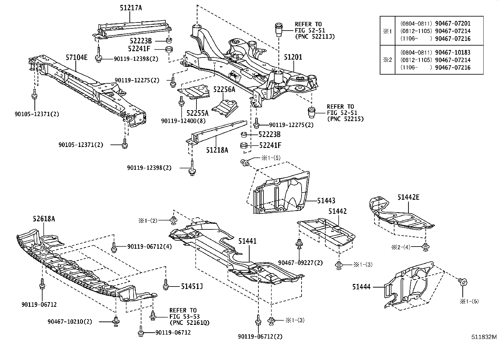 51444-75010 COVER, ENGINE UNDER, REAR LH product image