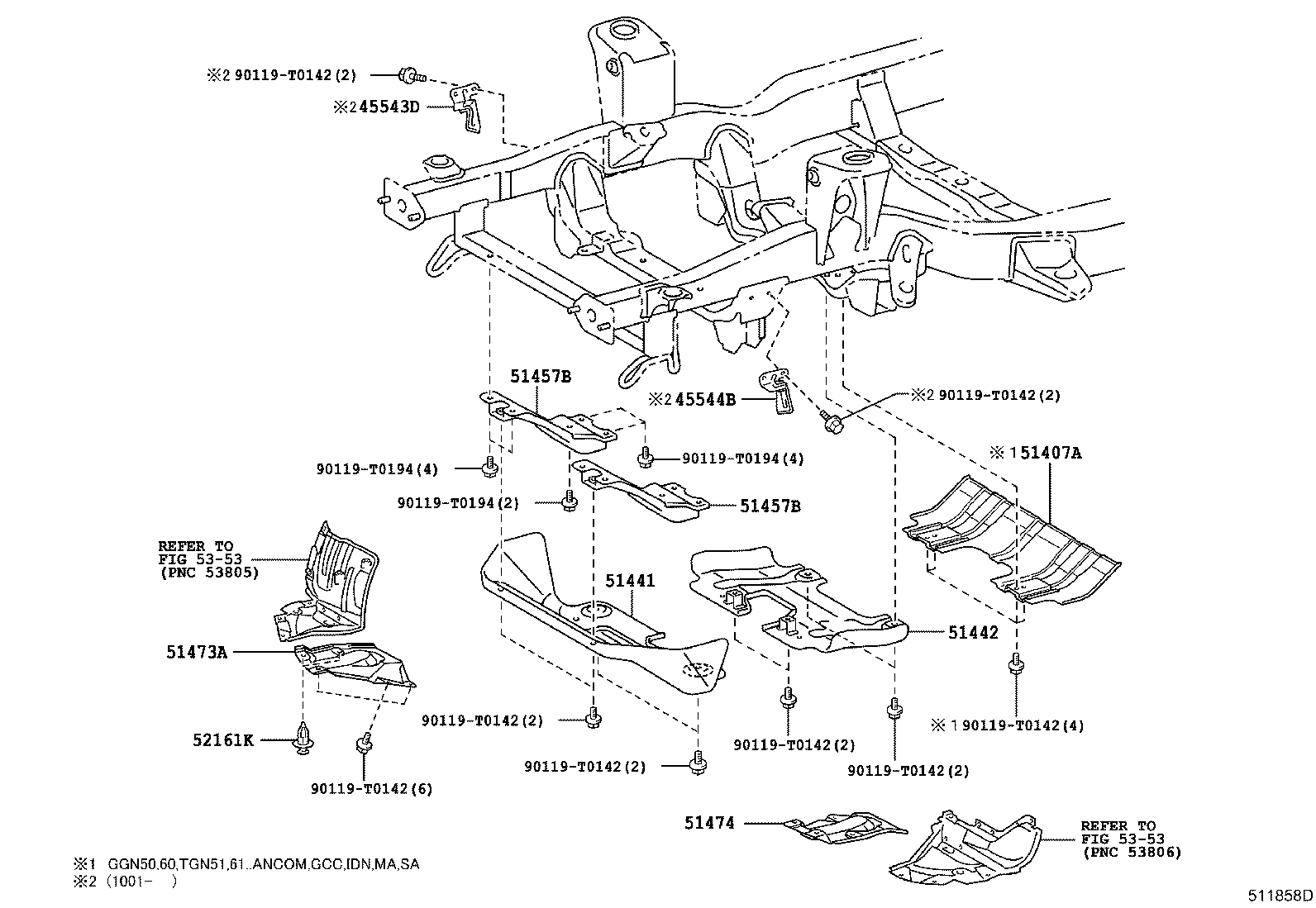 51420-0K040 COVER, ENGINE UNDER, NO.2 product image