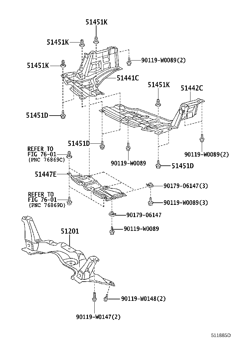 51441-0D100 COVER, ENGINE UNDER, RH product image