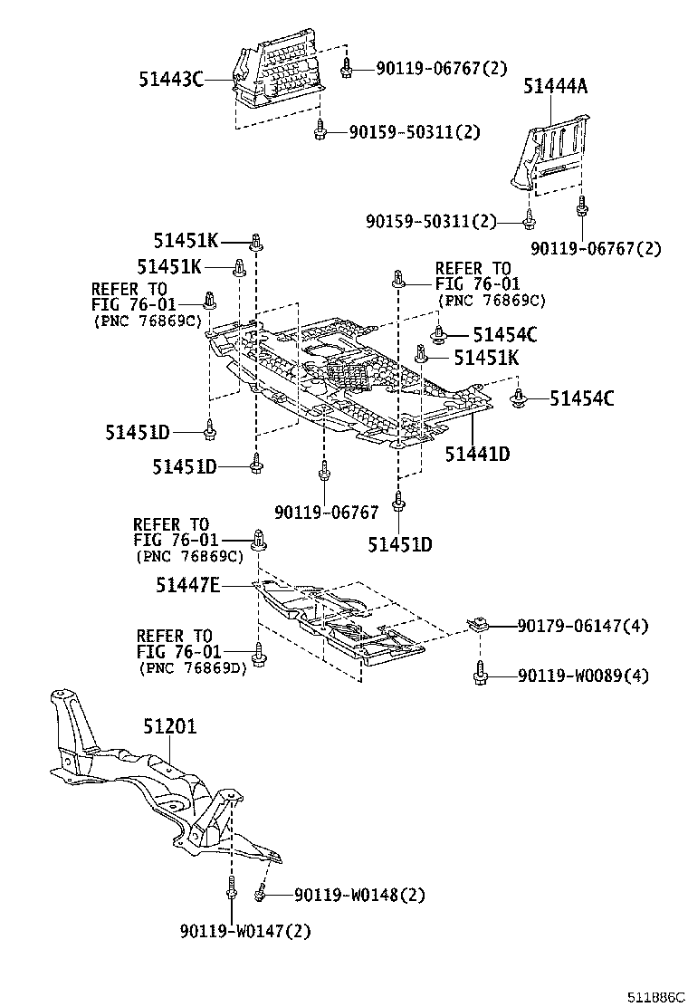 51441-0D100 COVER, ENGINE UNDER, RH product image