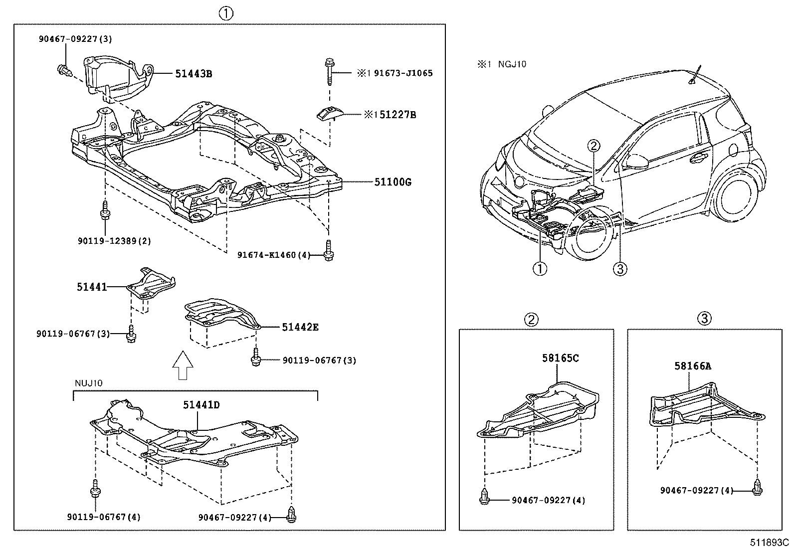 51100-74022 FRAME ASSY, FRONT product image
