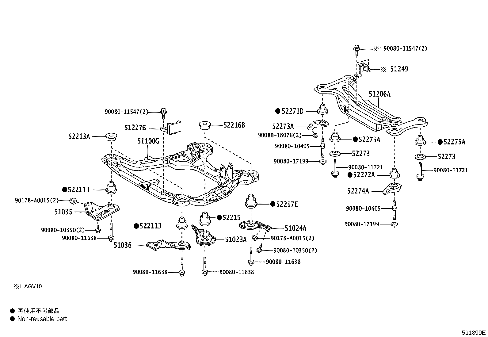 51100-0T010 FRAME ASSY, FRONT product image