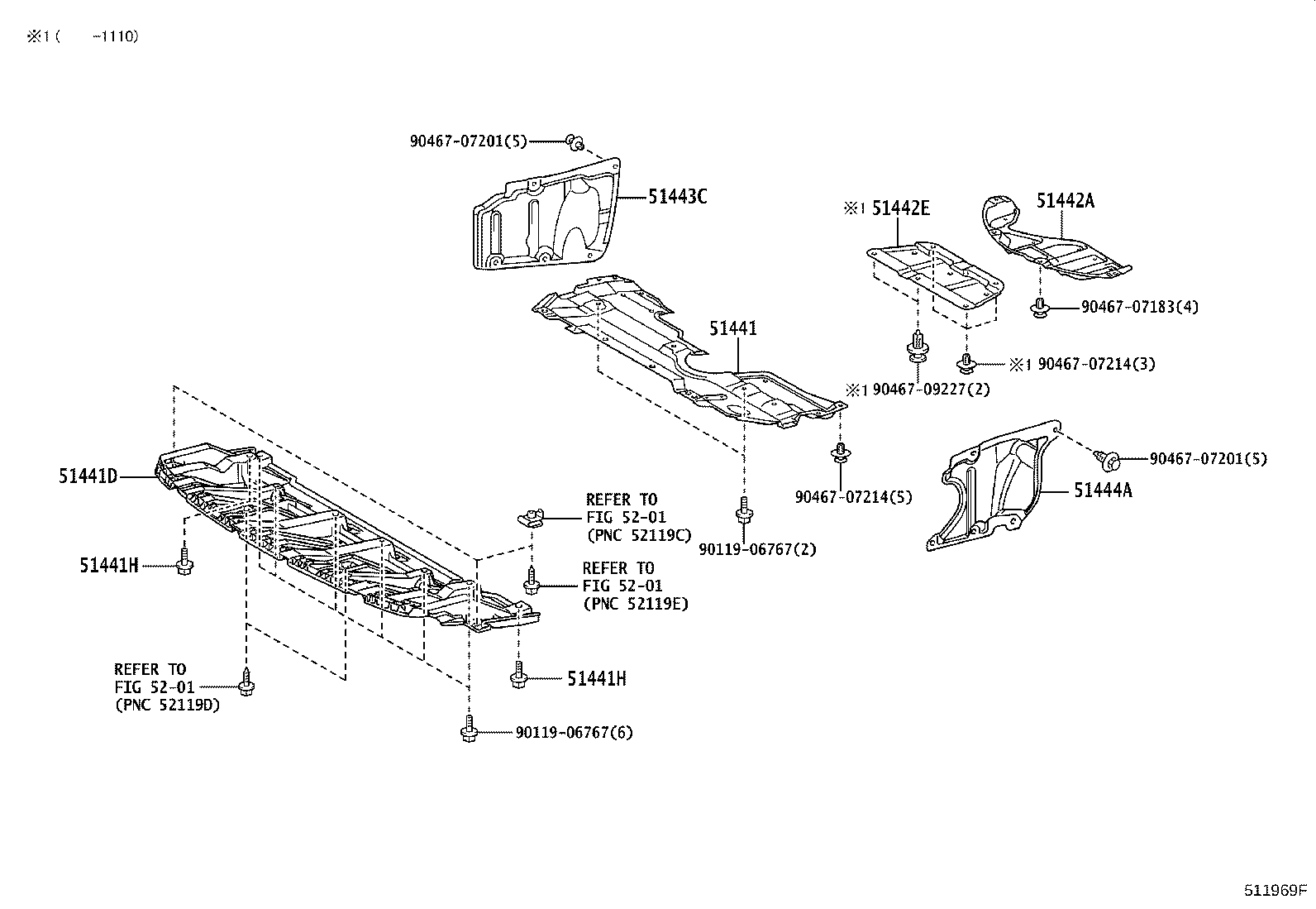 52258-72022 BRACE, FRONT SUSPENSION MEMBER, REAR LH product image