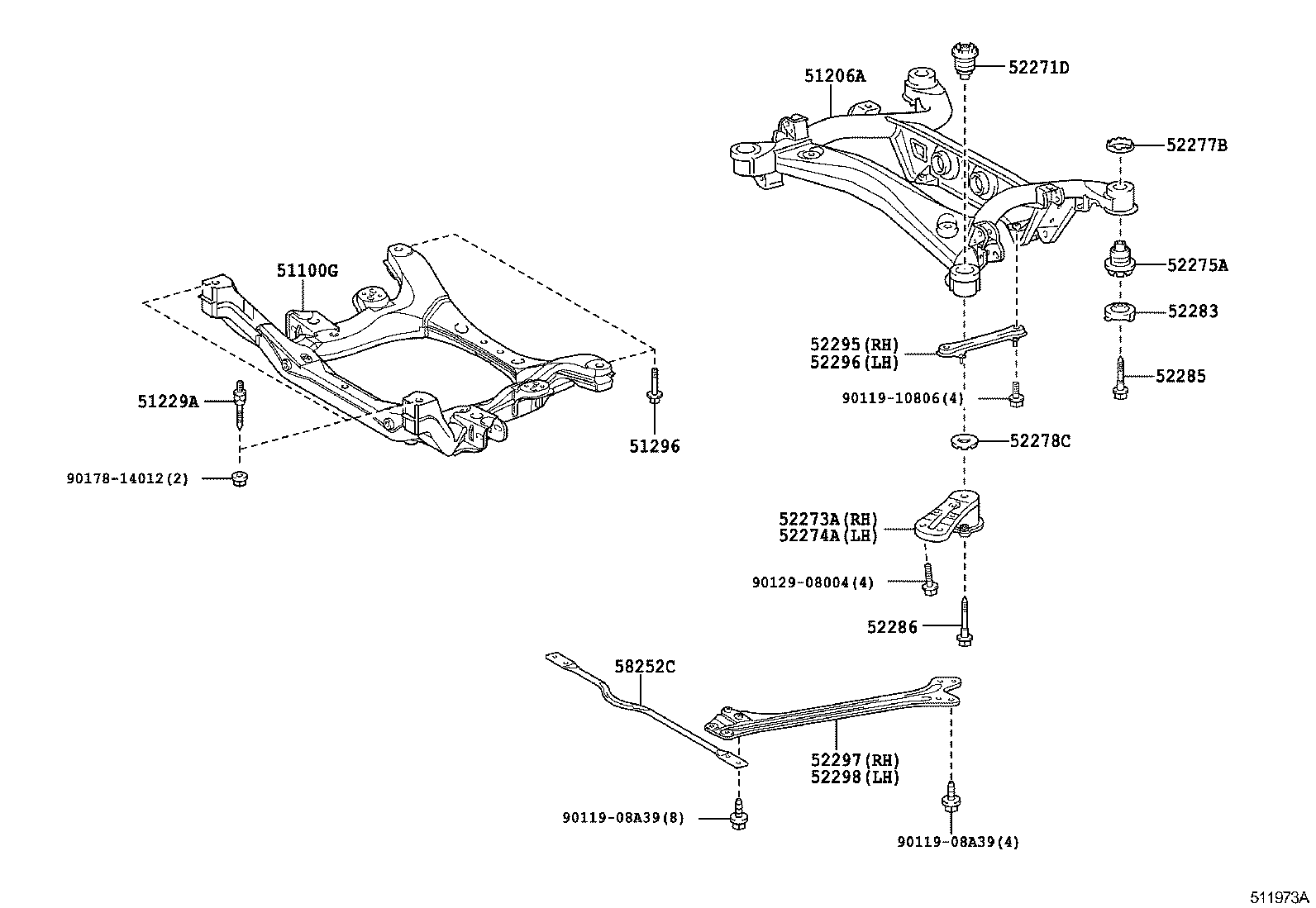 51100-30670 FRAME ASSY, FRONT product image