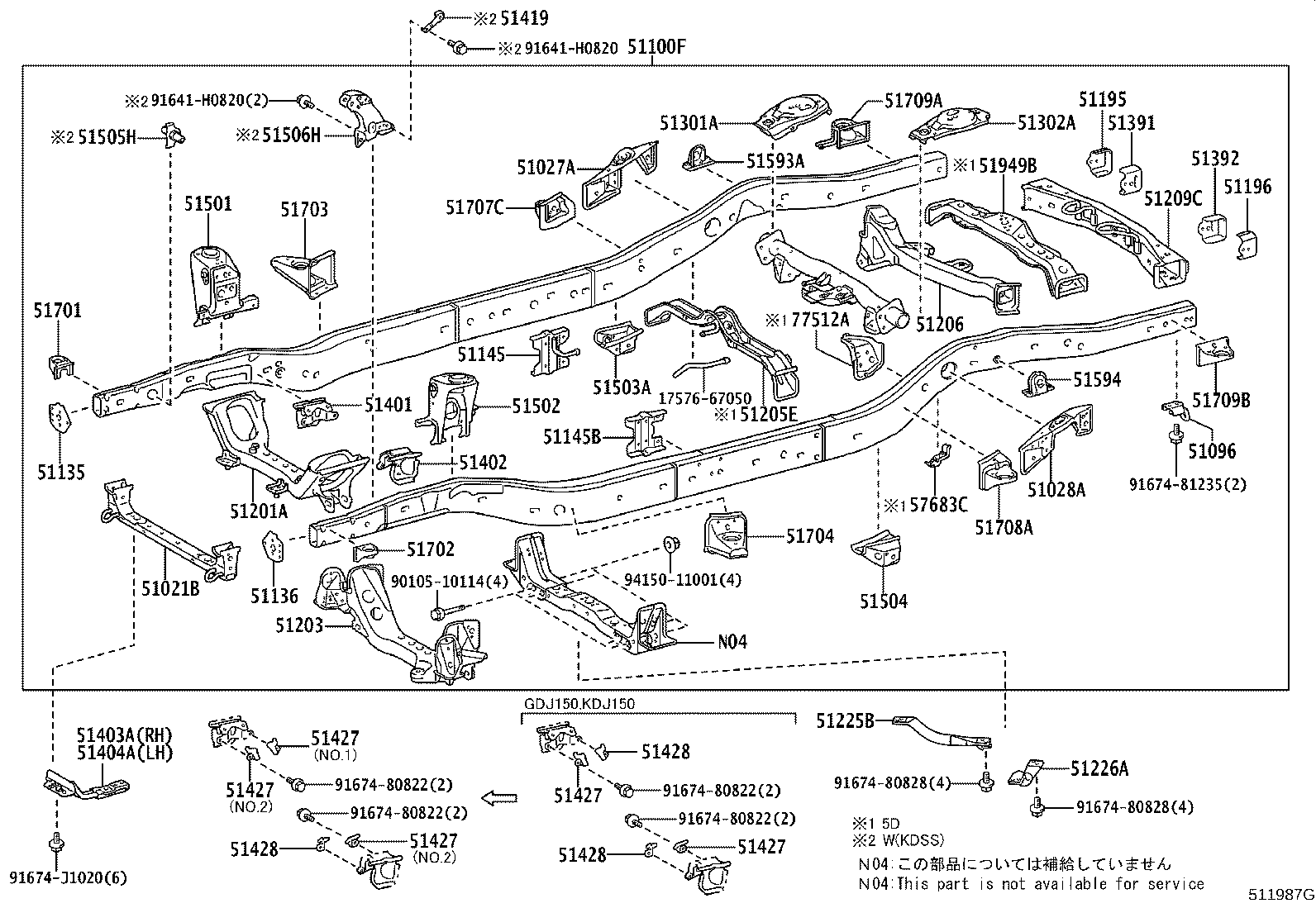 51001-60M30 FRAME SUB-ASSY product image