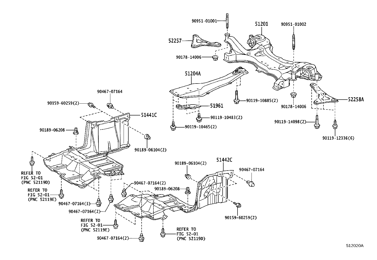 51441-0M020 COVER, ENGINE UNDER, RH product image