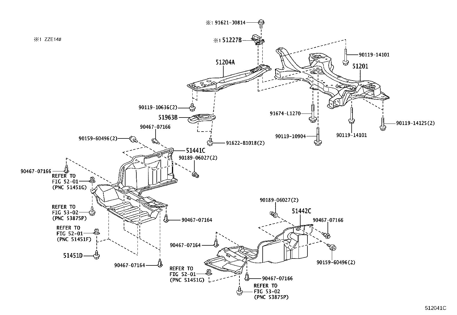 51442-02440 COVER, ENGINE UNDER, LH product image