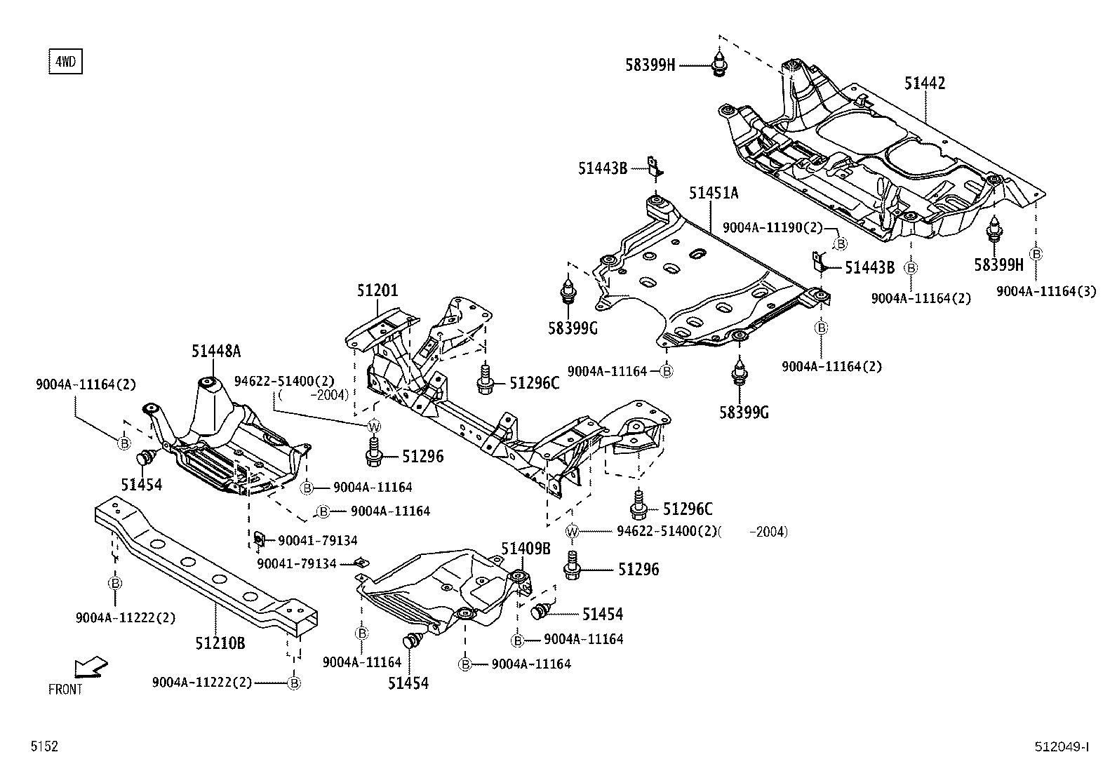 51410-BZ020 COVER, ENGINE UNDER, NO.2 product image