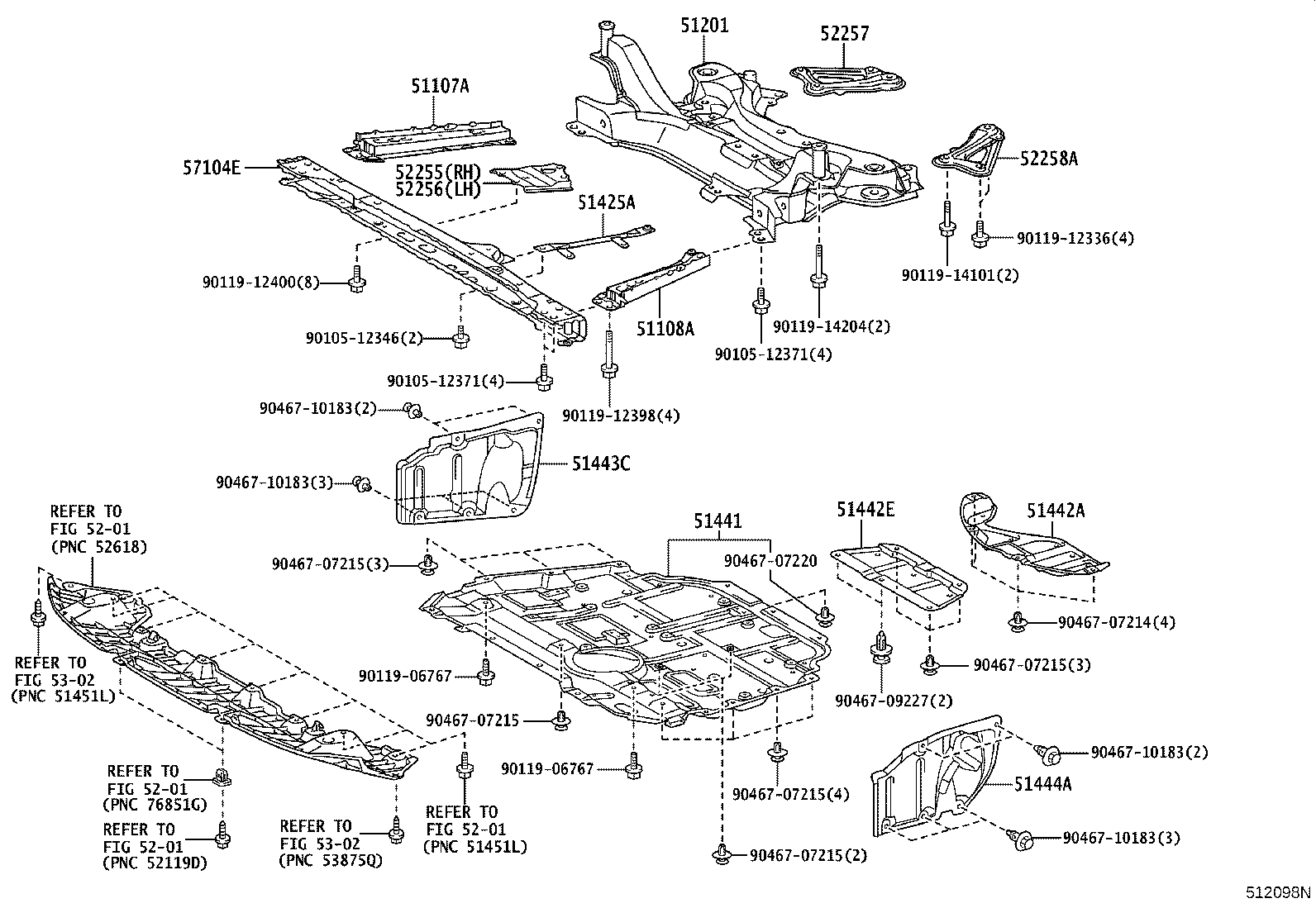51201-78010 CROSSMEMBER SUB-ASSY, FRONT SUSPENSION product image