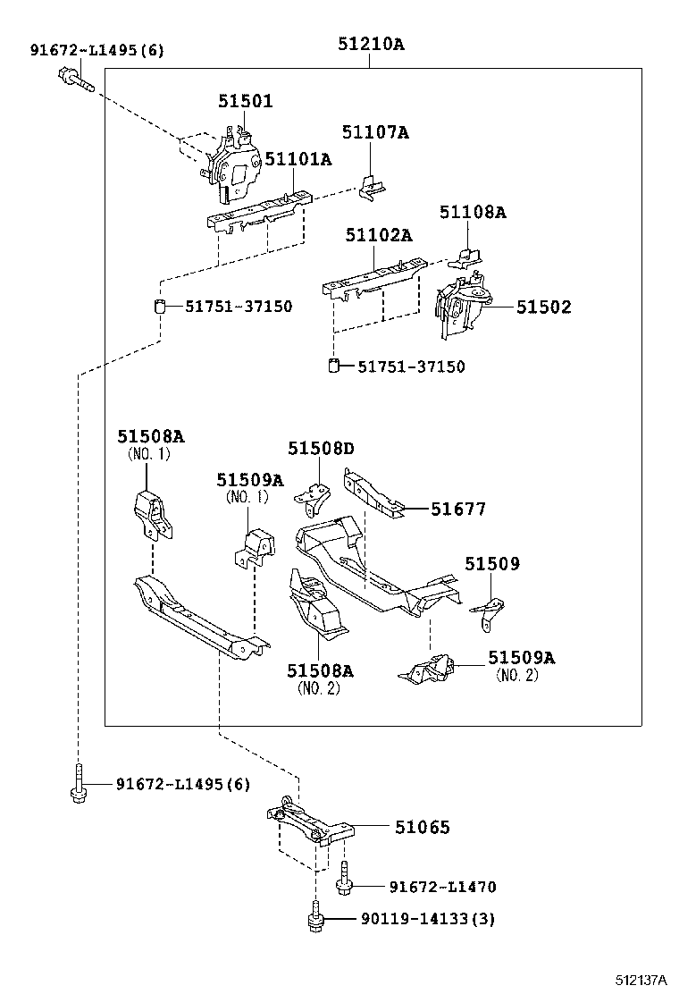 51001-3VQ50 FRAME SUB-ASSY product image