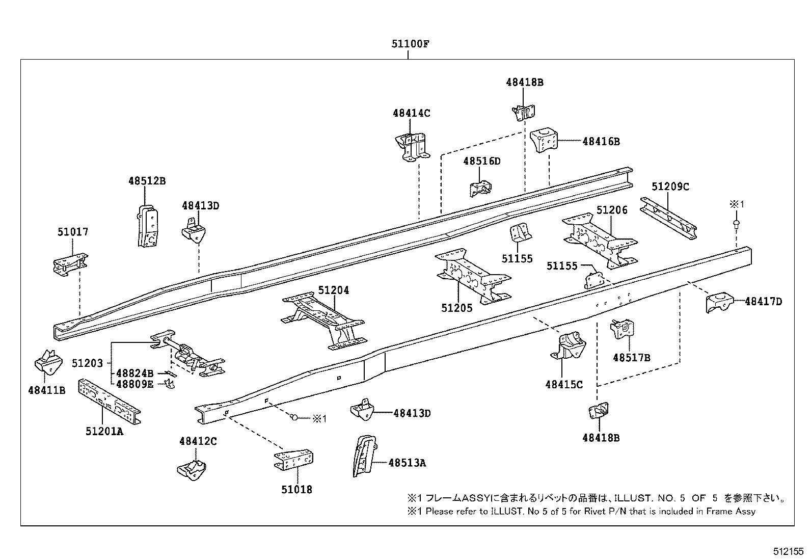 48415-37050 BRACKET, SPRING, NO.3 LH product image