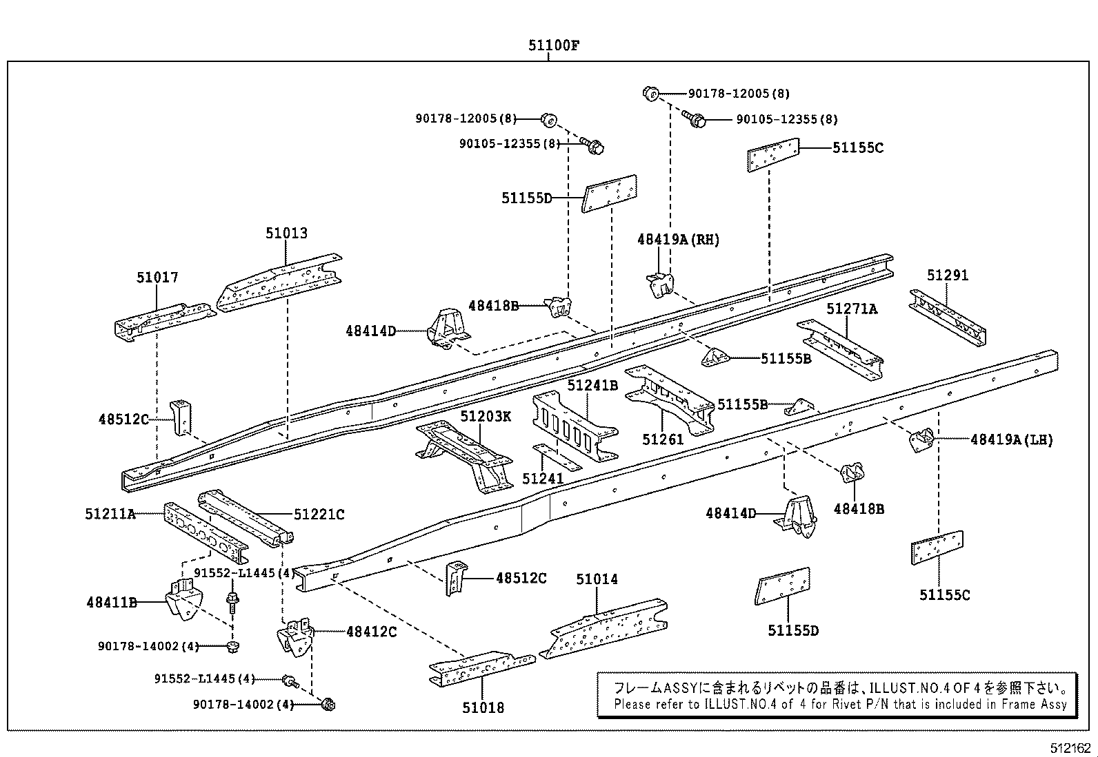 51001-3VZ00 FRAME SUB-ASSY product image