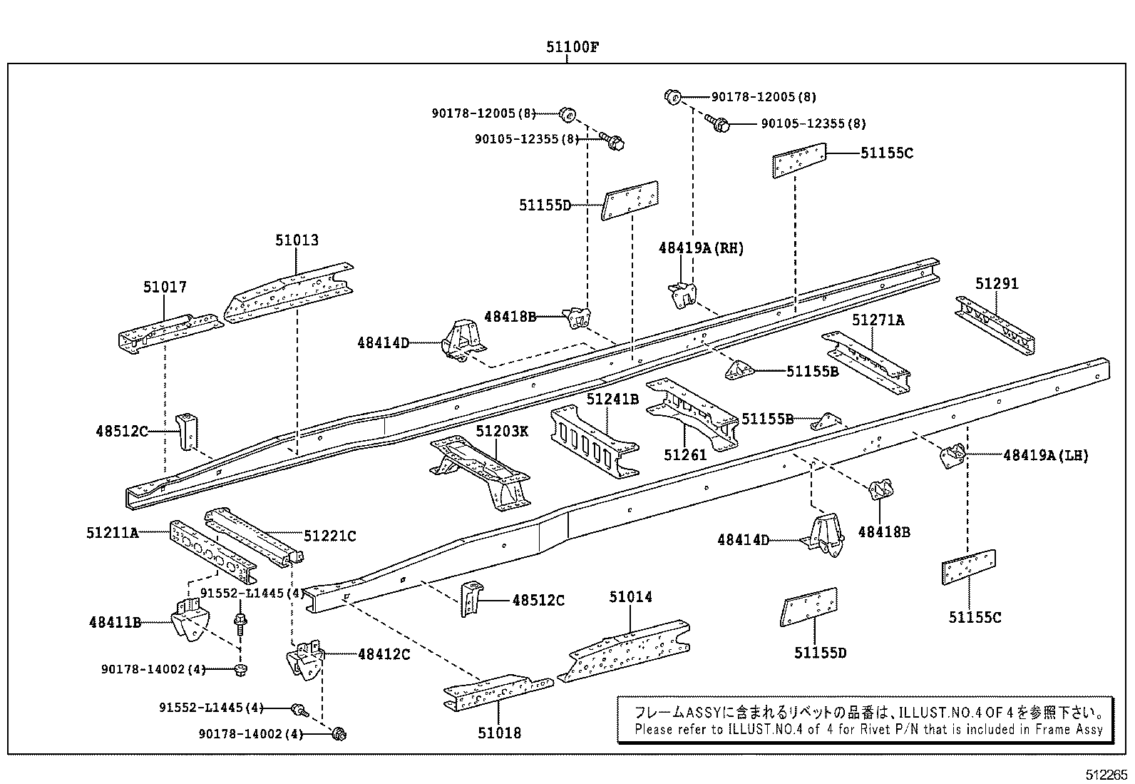 51001-3VS22 FRAME SUB-ASSY product image