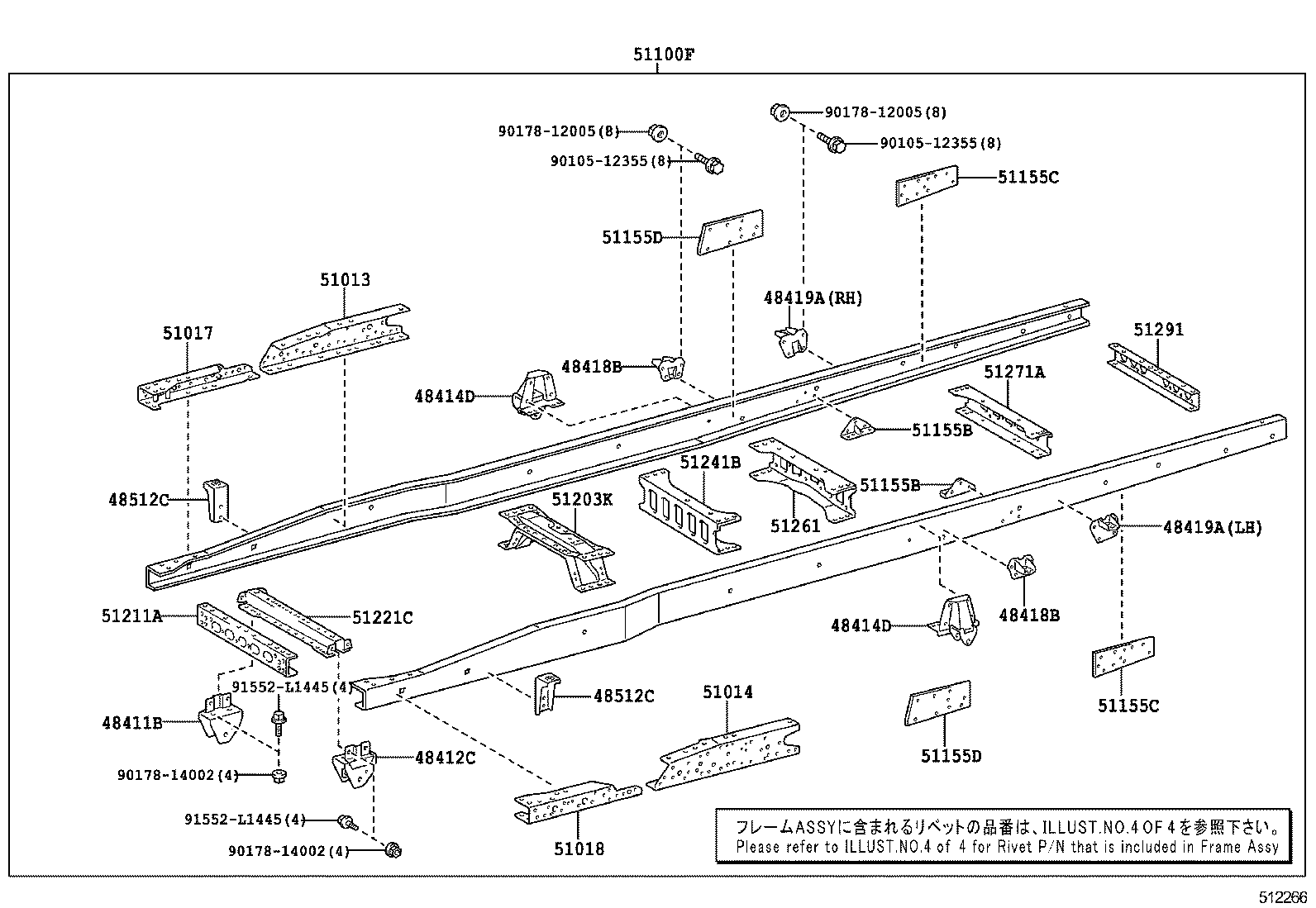 51001-3VS22 FRAME SUB-ASSY product image