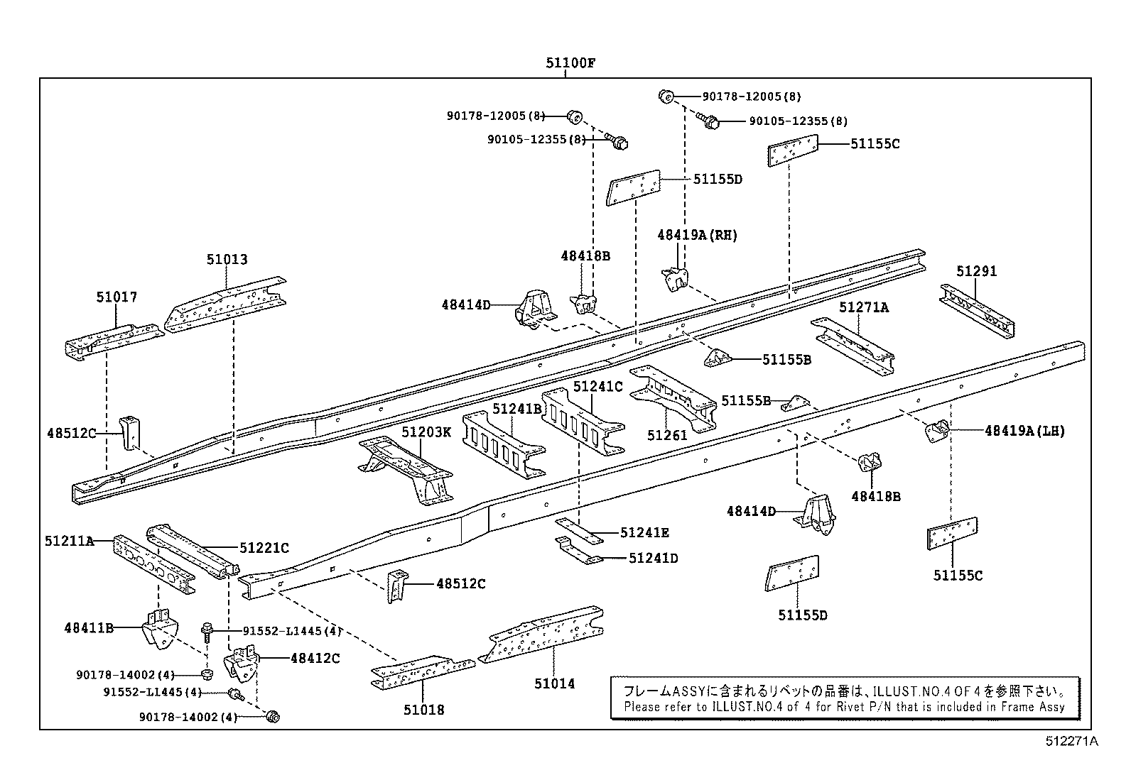 51001-3VS22 FRAME SUB-ASSY product image
