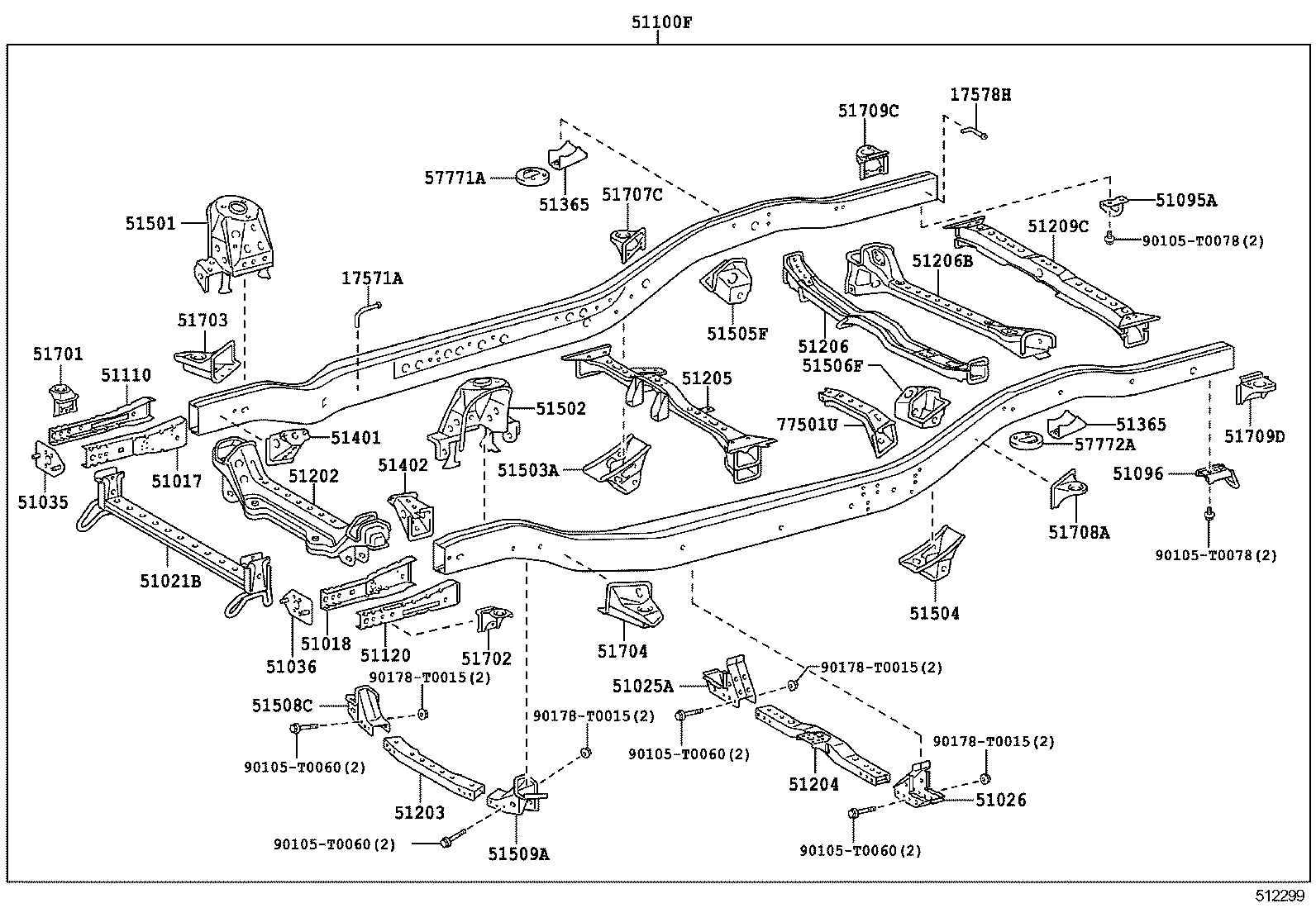 51001-0K684 FRAME SUB-ASSY product image