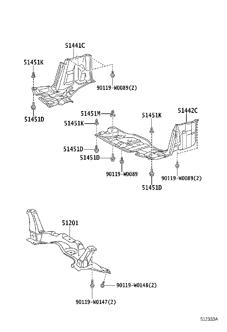 51441-0D220 COVER, ENGINE UNDER, RH product image
