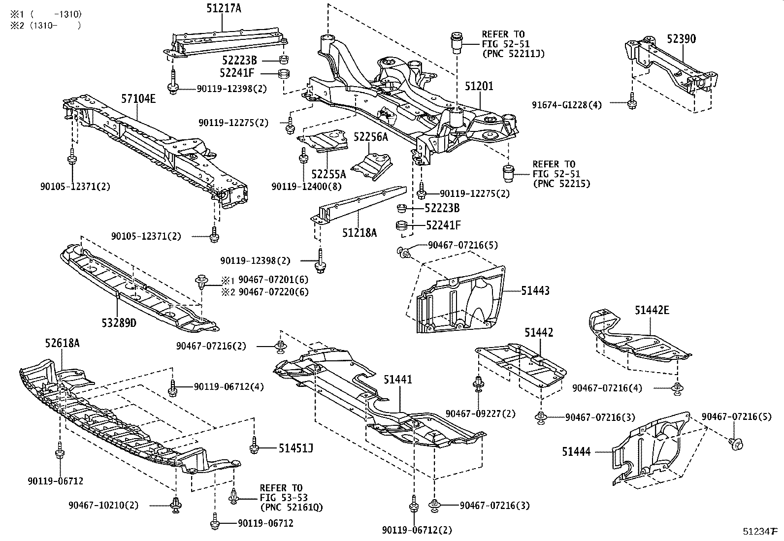 51403-WY040 BRACE SUB-ASSY, FRONT SUSPENSION MEMBER product image