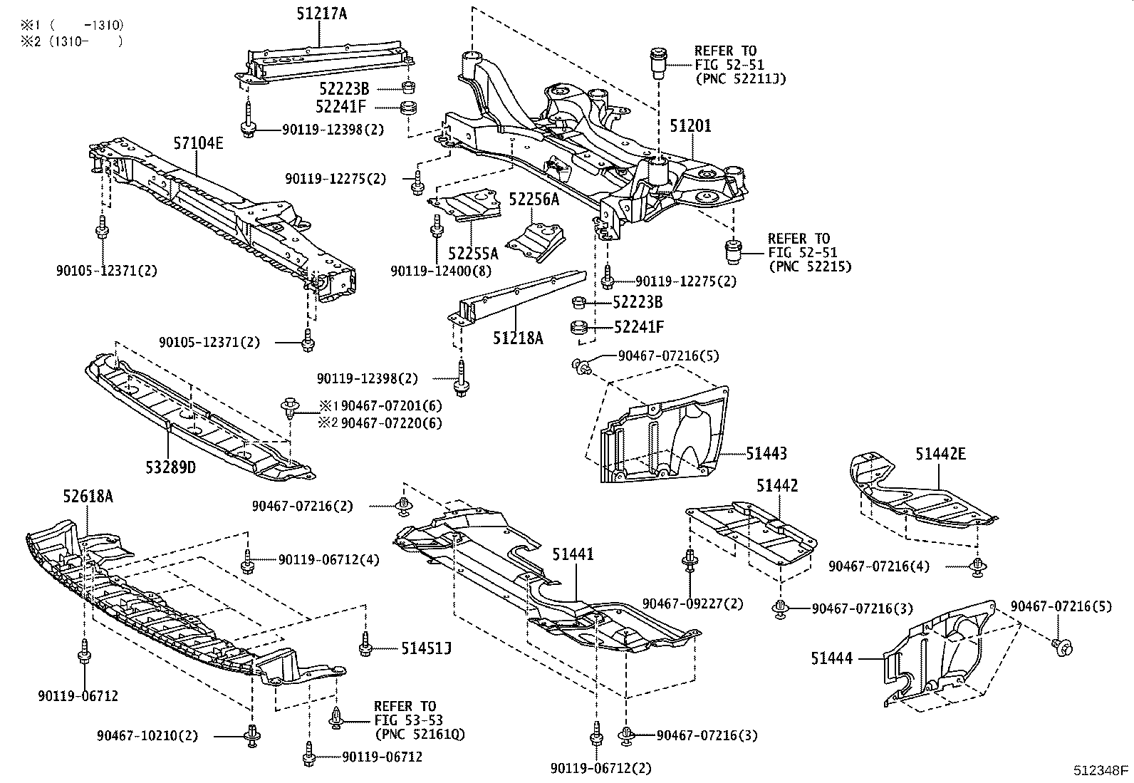 51444-75010 COVER, ENGINE UNDER, REAR LH product image
