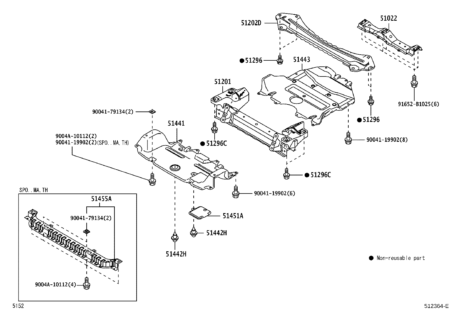 51441-BZ190 COVER, ENGINE UNDER, NO.1 product image