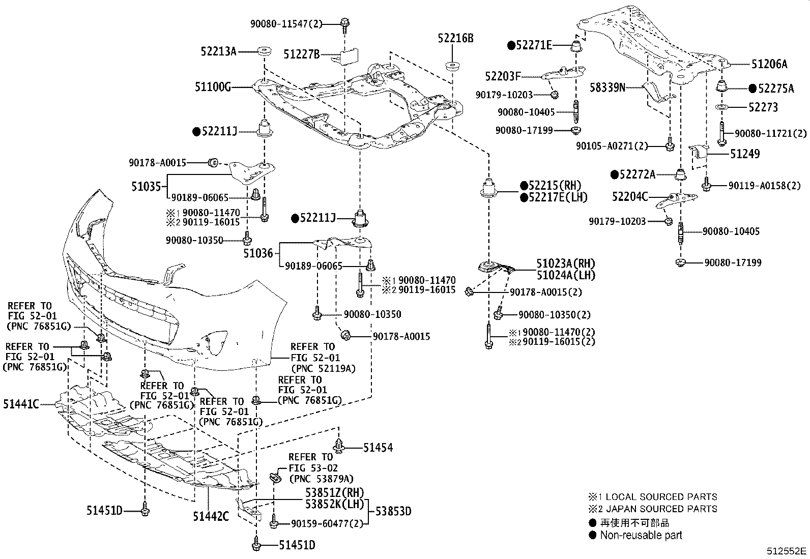 51100-07033 FRAME ASSY, FRONT product image