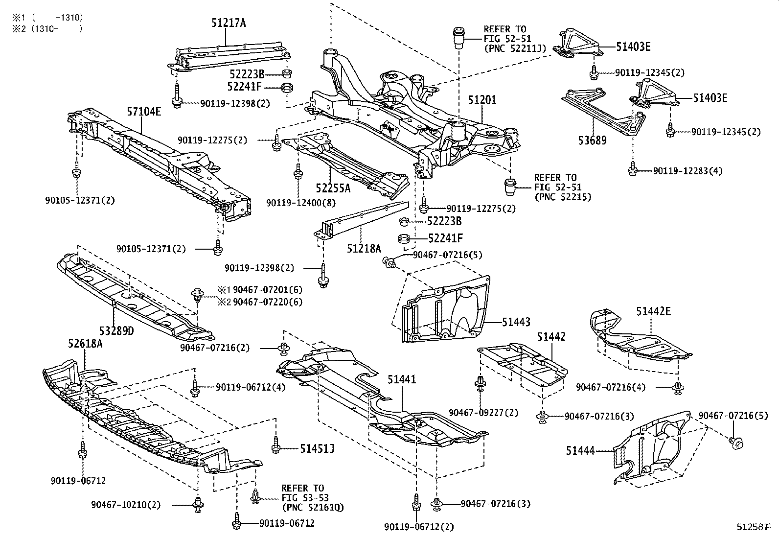 51403-WY040 BRACE SUB-ASSY, FRONT SUSPENSION MEMBER product image