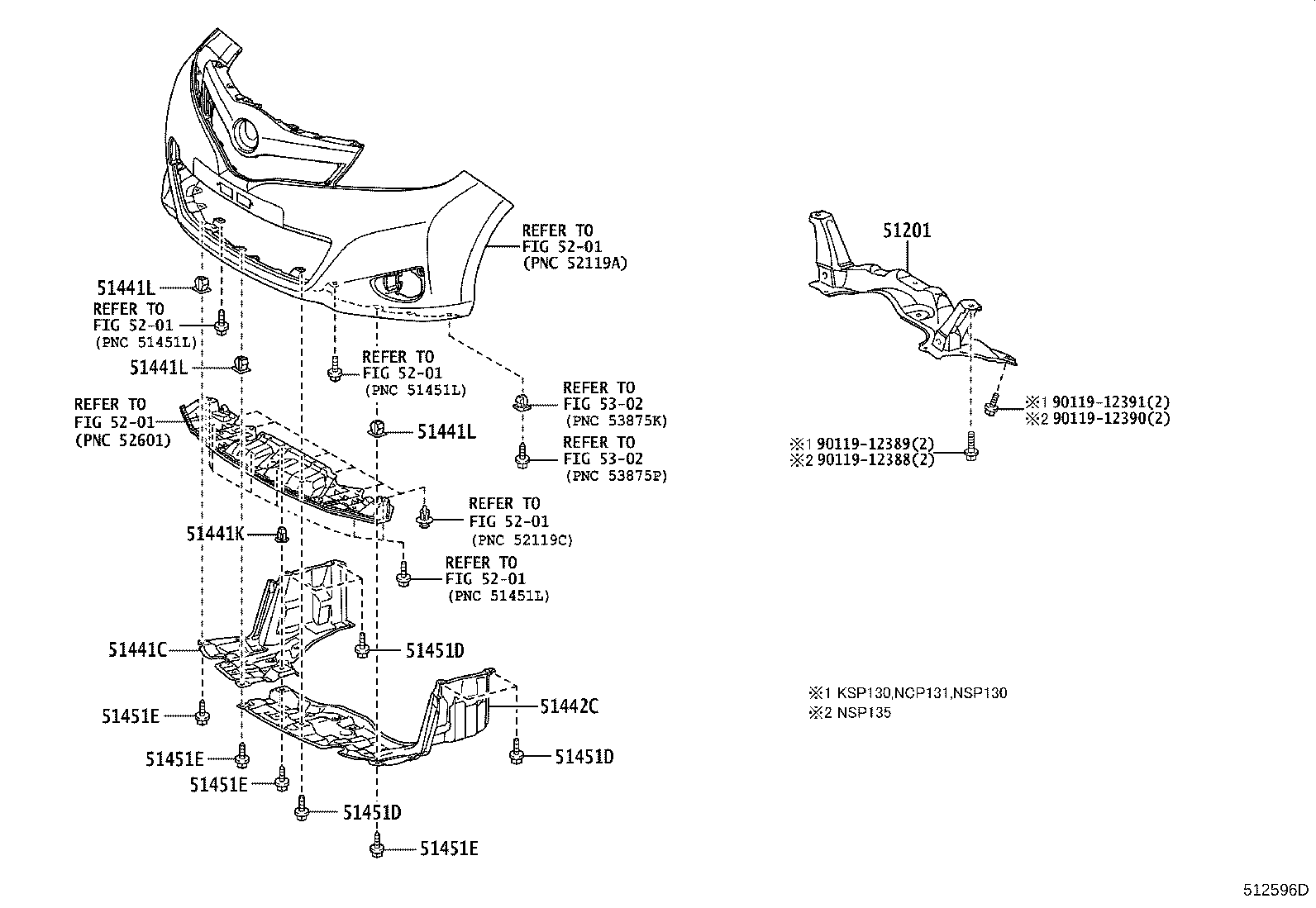 51442-52150 COVER, ENGINE UNDER, LH product image