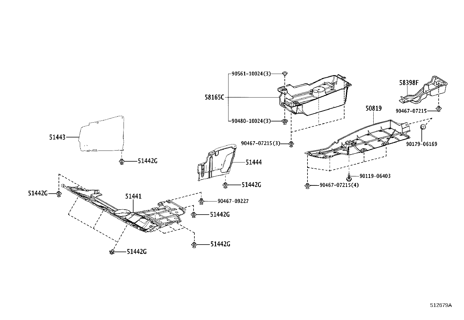51441-42160 COVER, ENGINE UNDER, NO.1 product image