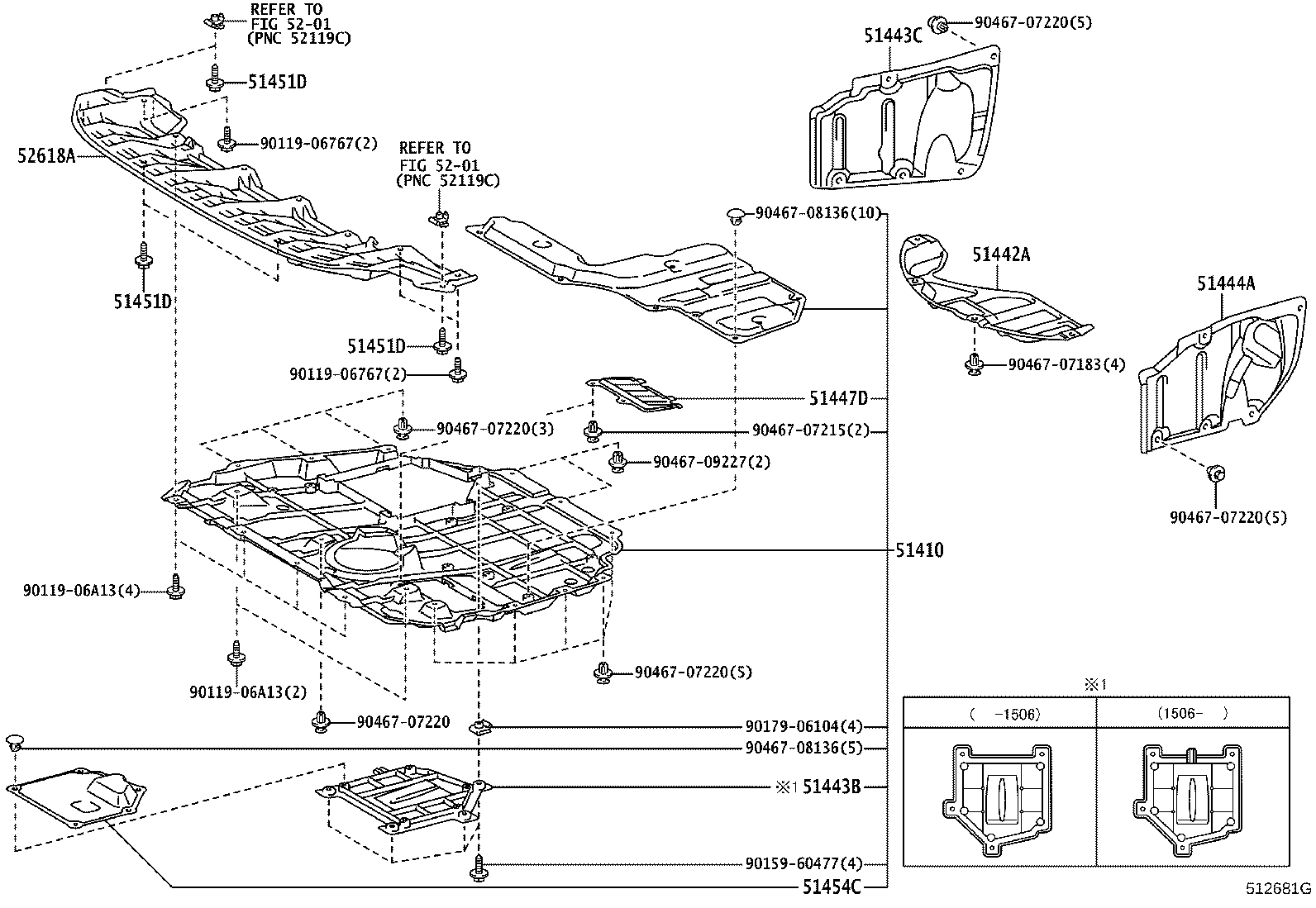 51410-76012 COVER ASSY, ENGINE UNDER, NO.1 product image