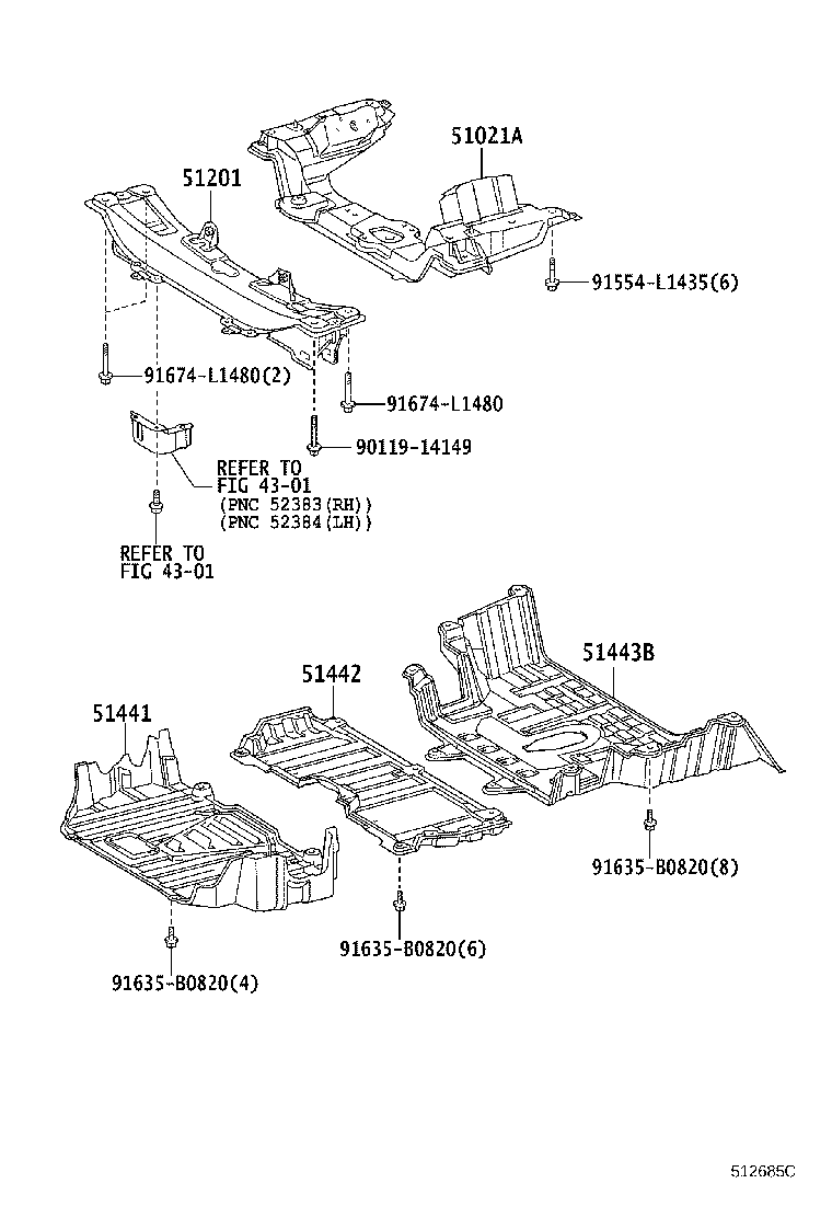 51442-26160 COVER, ENGINE UNDER, NO.2 product image