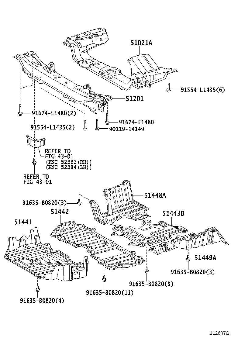 51442-26160 COVER, ENGINE UNDER, NO.2 product image