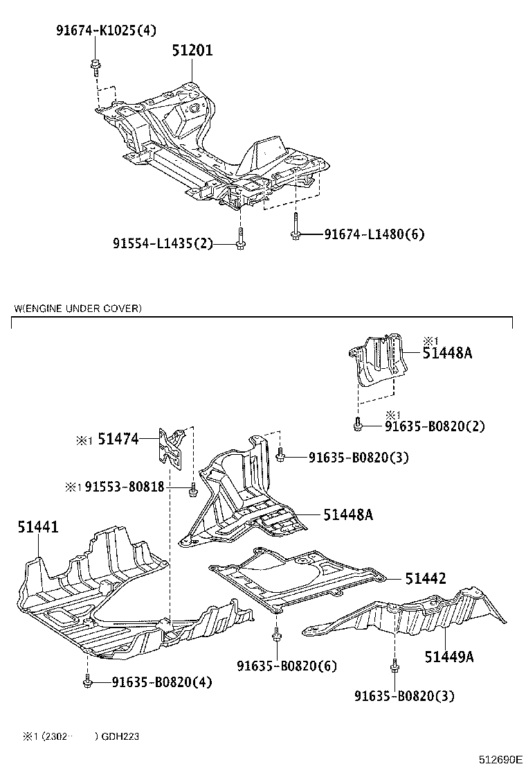 51406-26250 COVER, ENGINE UNDER, NO.2 product image