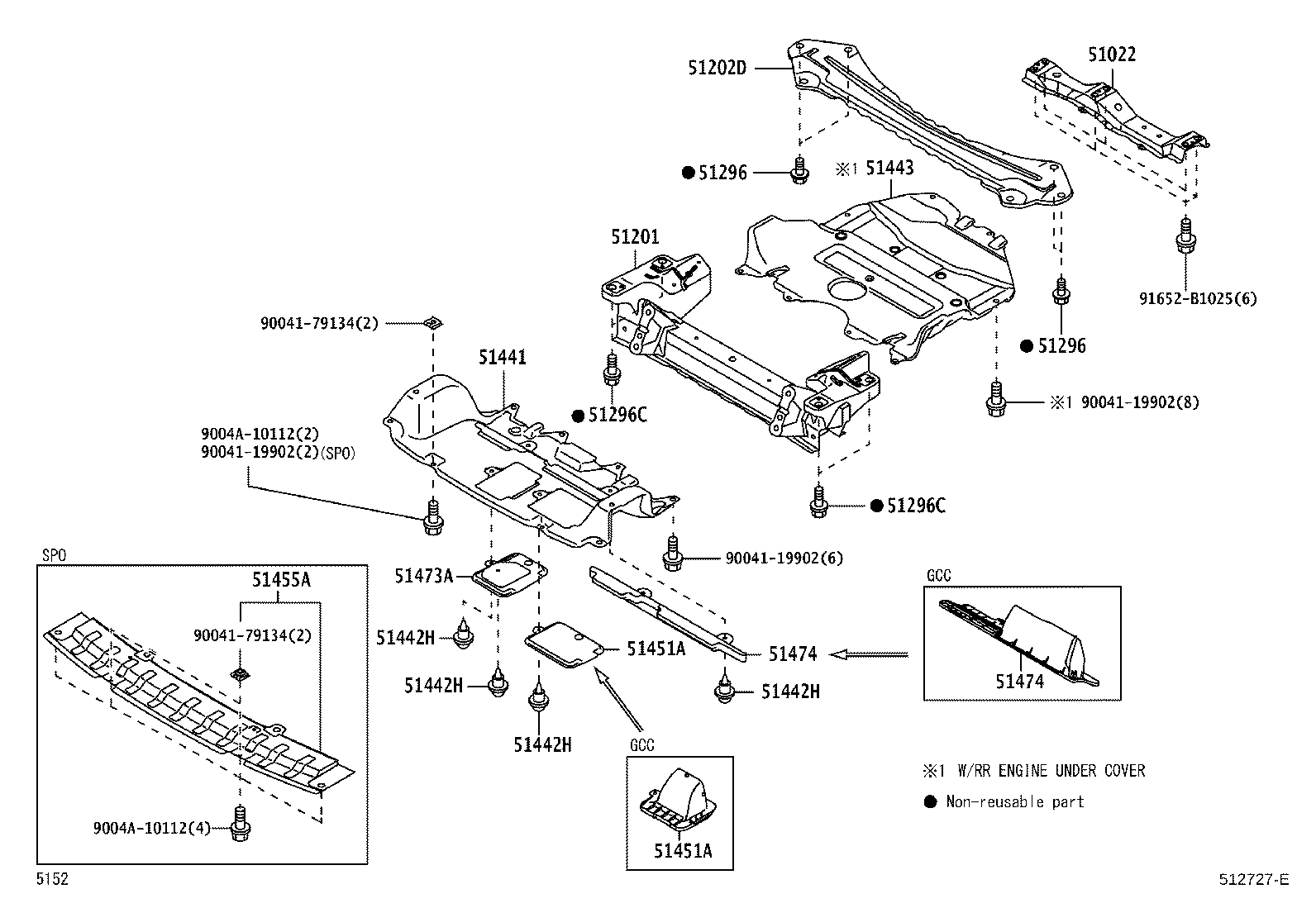 51441-BZ190 COVER, ENGINE UNDER, NO.1 product image