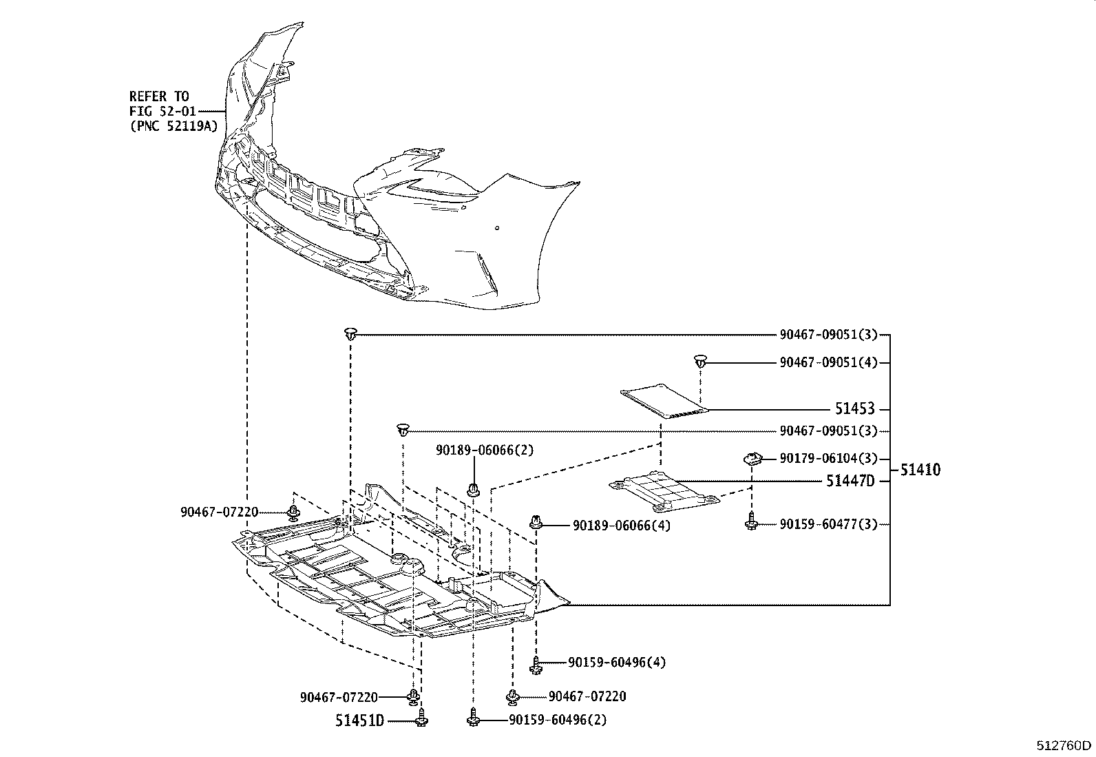 51410-24031 COVER ASSY, ENGINE UNDER, NO.1 product image