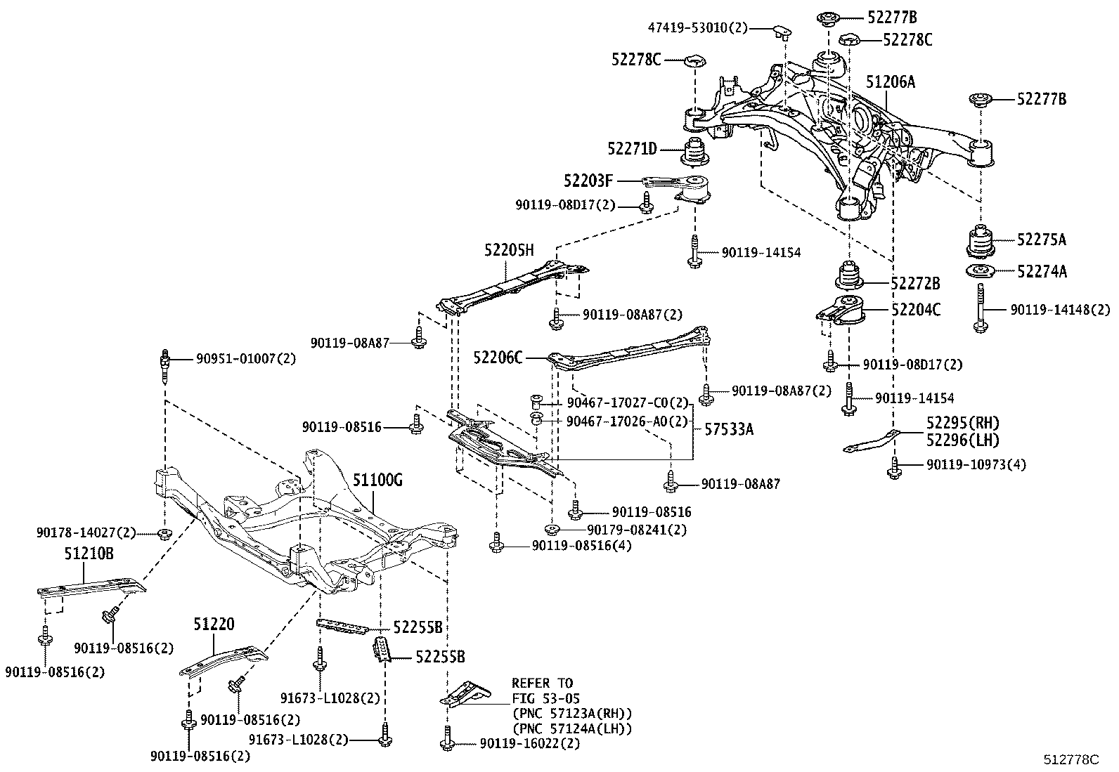 51410-24031 COVER ASSY, ENGINE UNDER, NO.1 product image