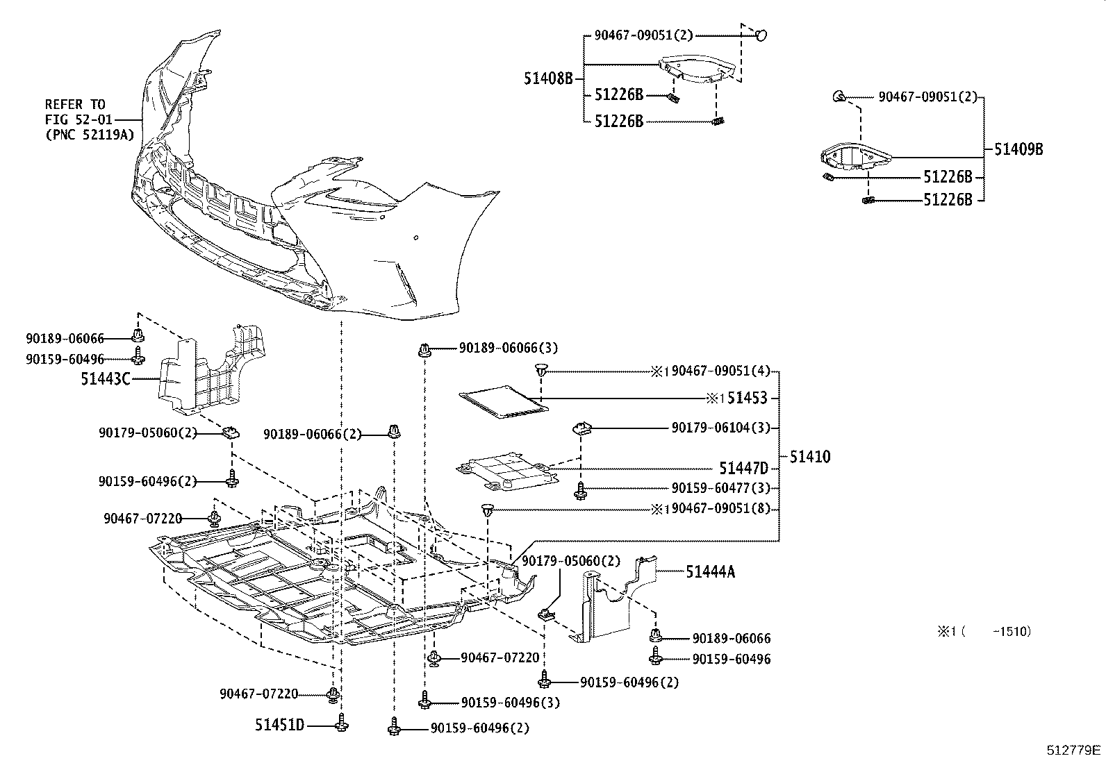 51410-24031 COVER ASSY, ENGINE UNDER, NO.1 product image