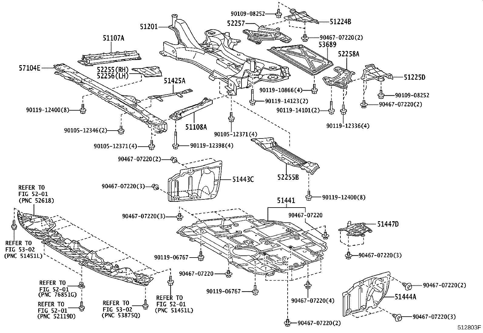 52257-WY020 BRACE, FRONT SUSPENSION MEMBER, REAR RH product image