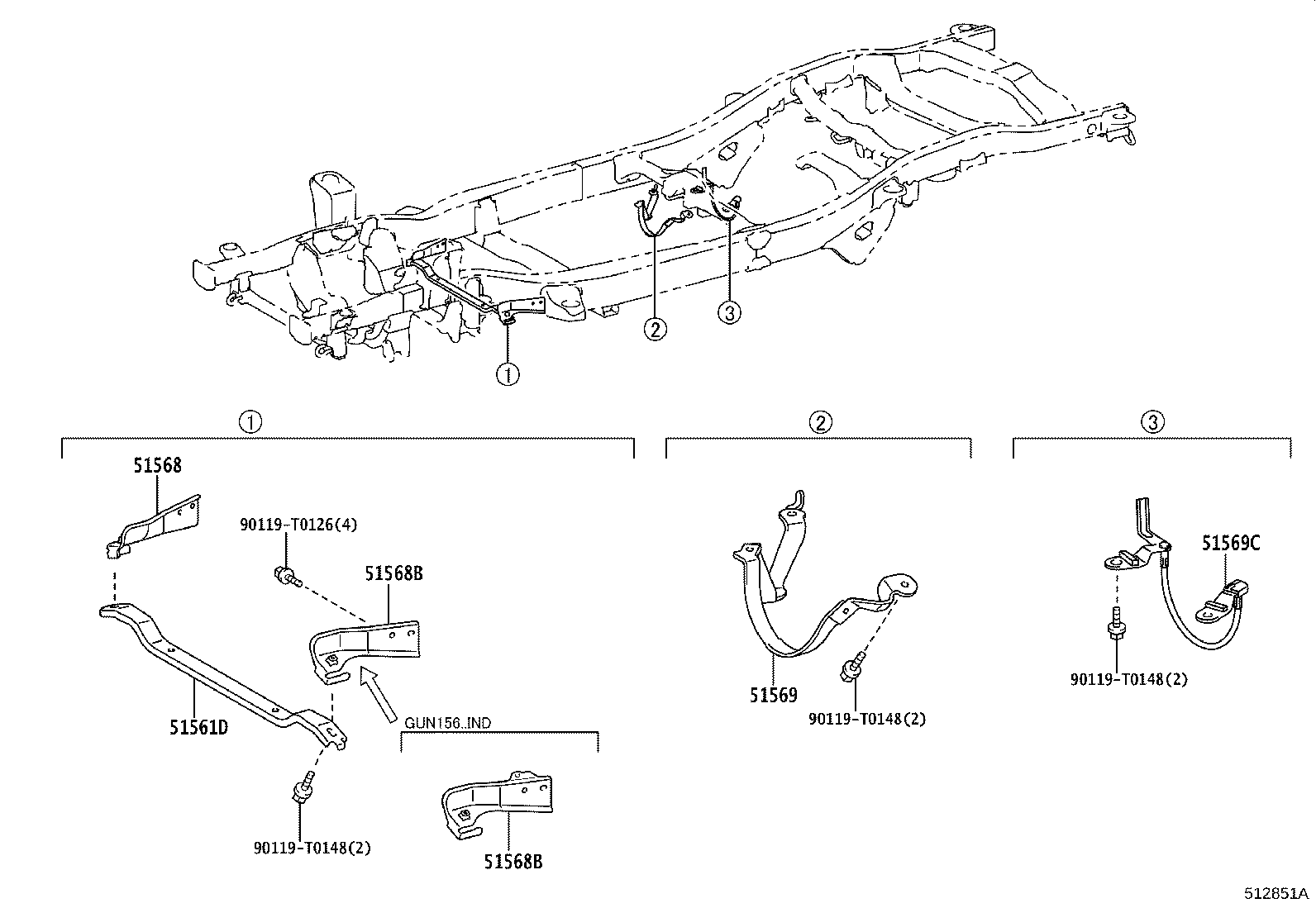 51001-KK570 FRAME SUB-ASSY product image