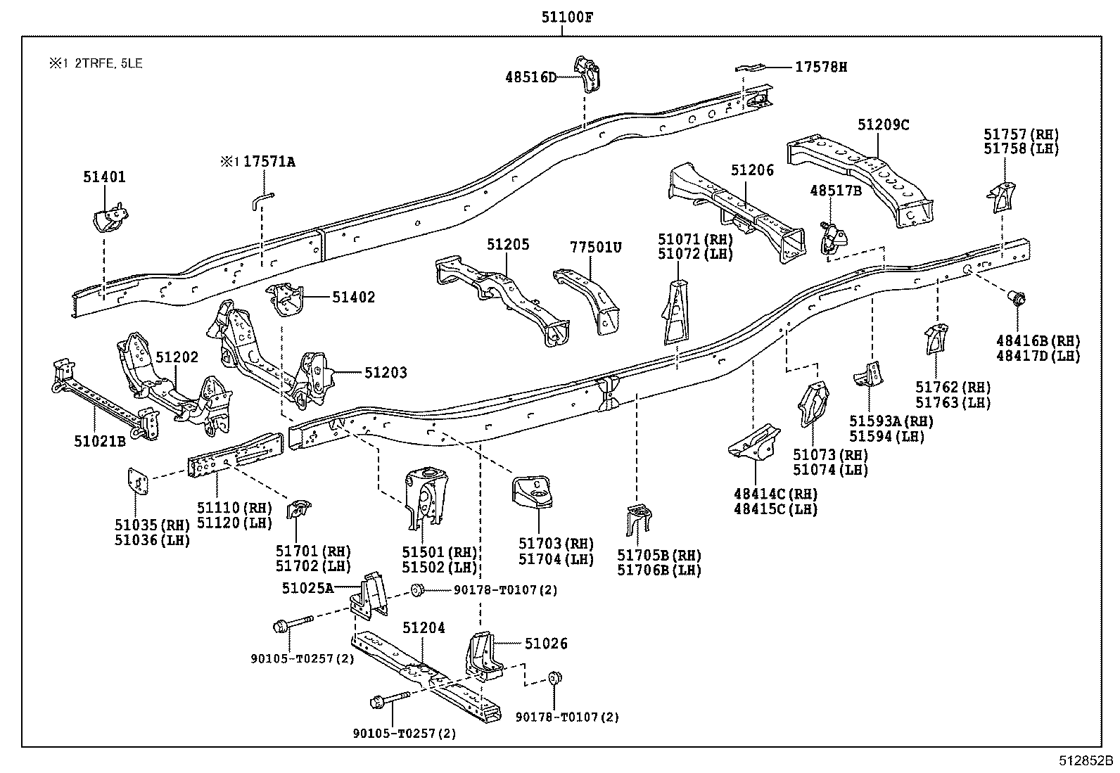 48404-KK030 BRACKET, SPRING, NO.3 RH product image