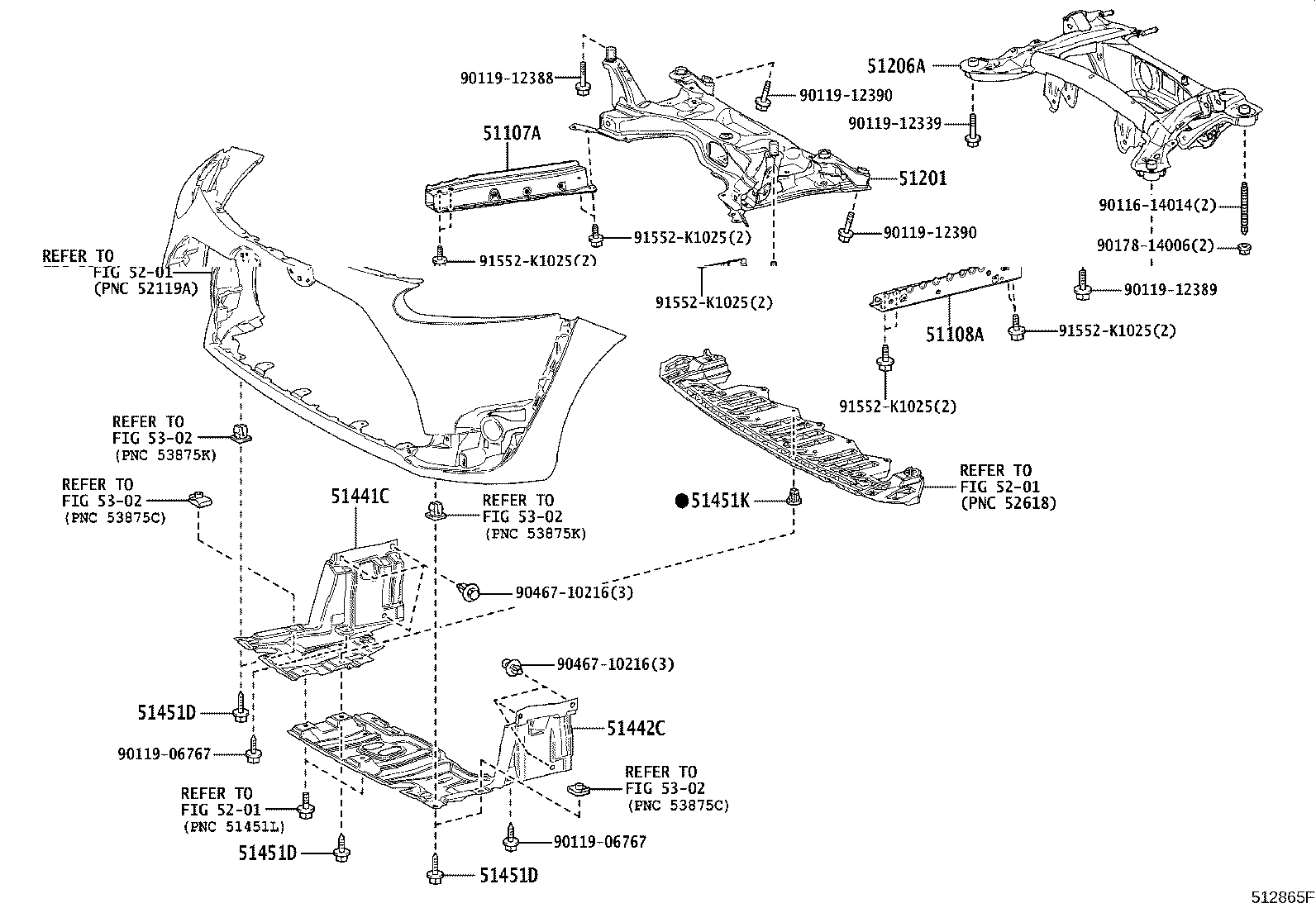 51441-52340 COVER, ENGINE UNDER, RH product image