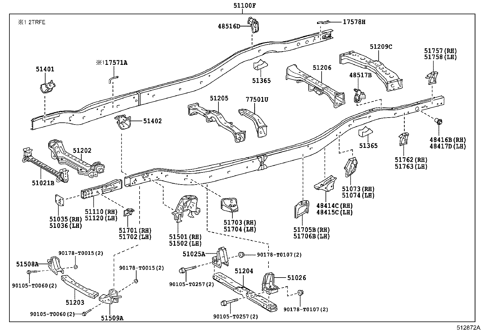 48404-KK030 BRACKET, SPRING, NO.3 RH product image