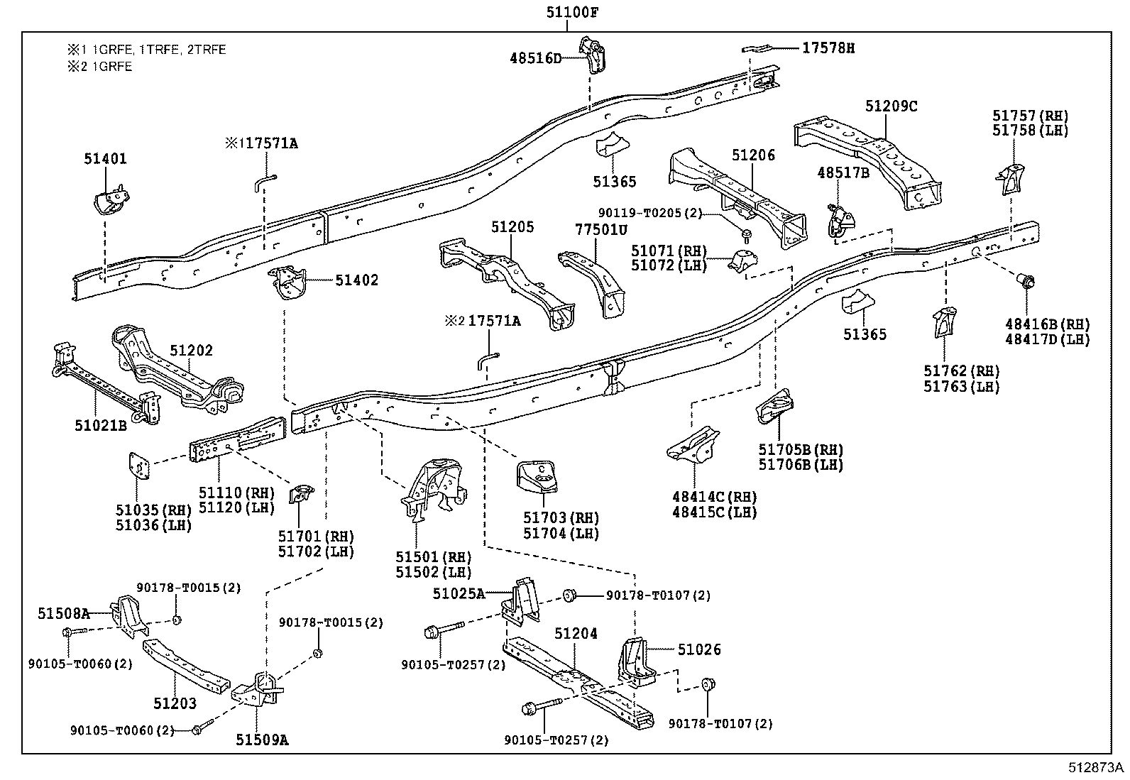 48404-KK030 BRACKET, SPRING, NO.3 RH product image
