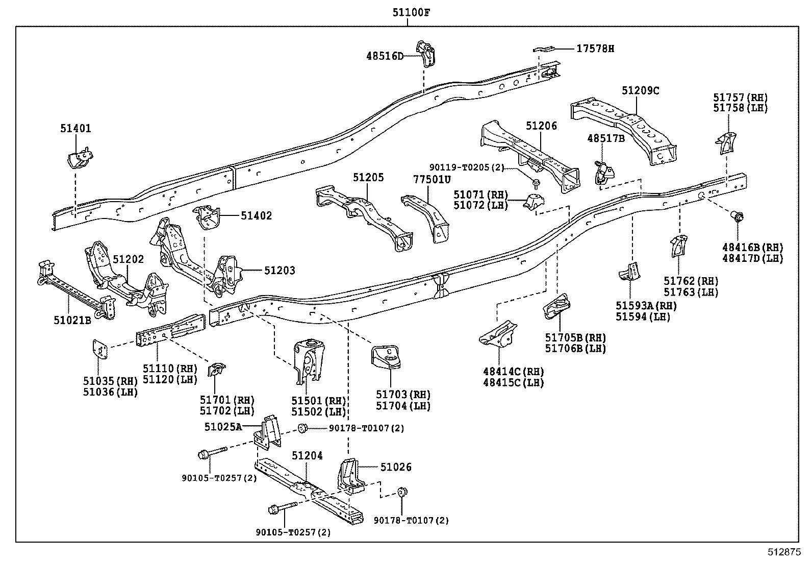48404-KK040 BRACKET, SPRING, NO.3 RH product image