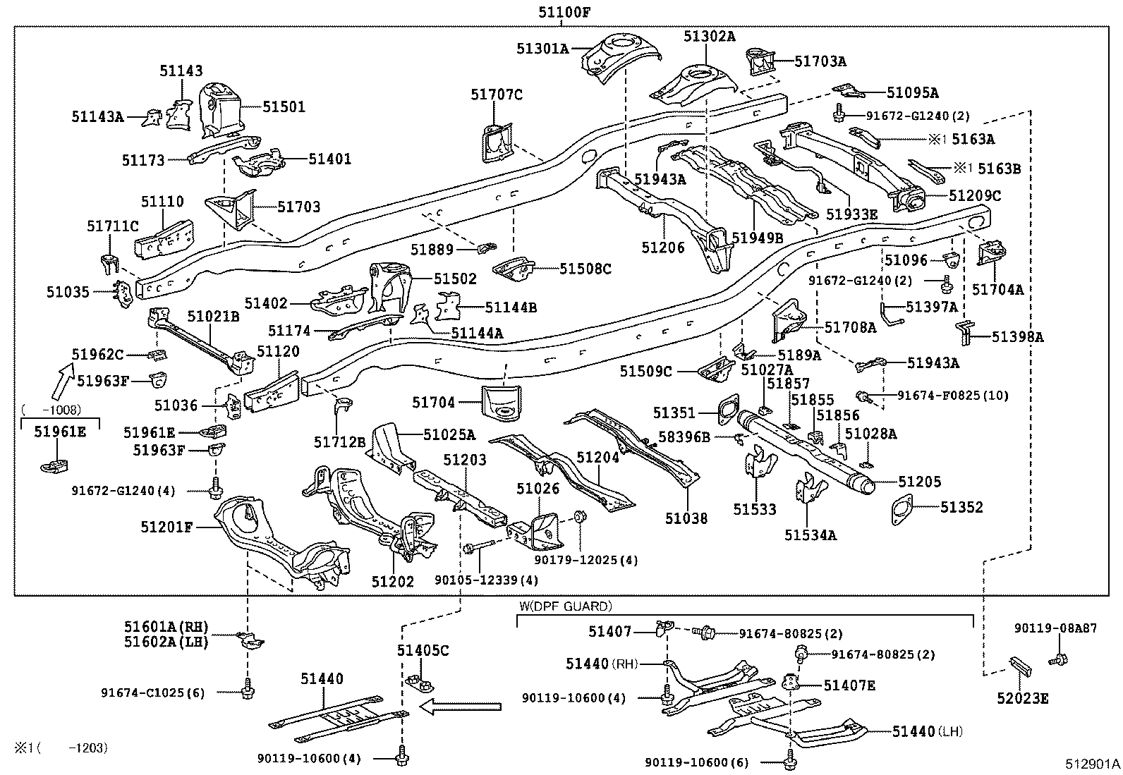 51001-60P30 FRAME SUB-ASSY product image
