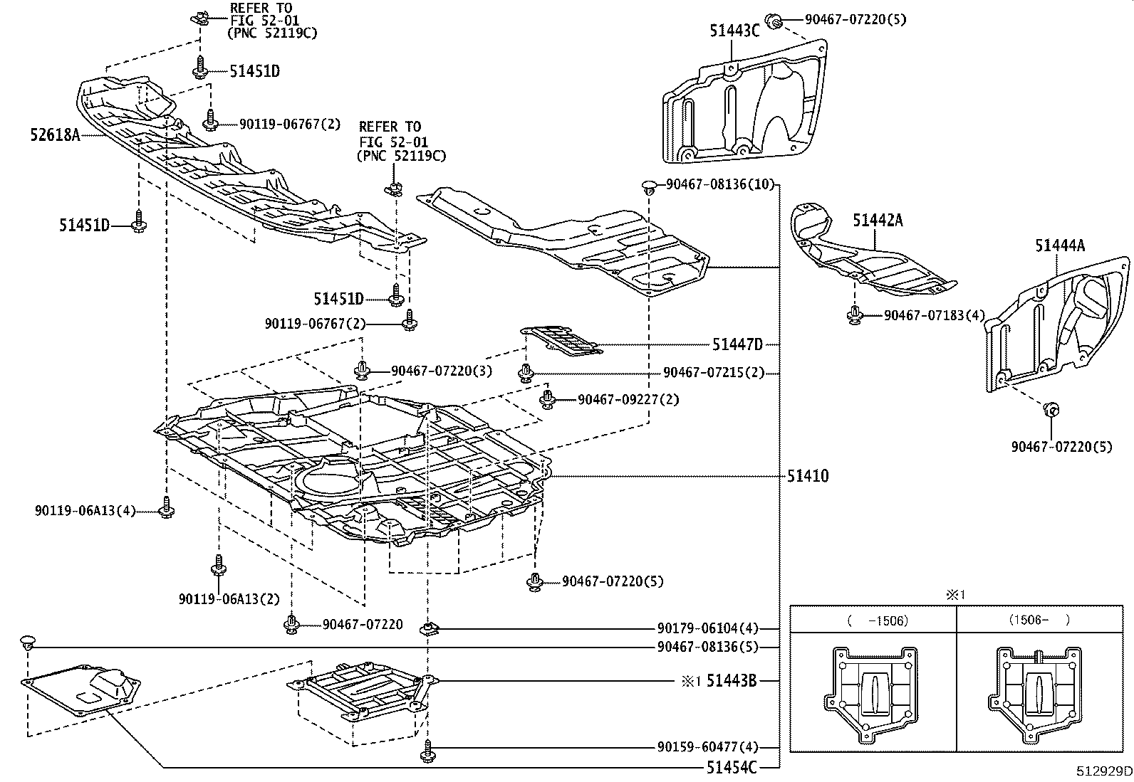 52203-12010 STOPPER, REAR SUSPENSION MEMBER, LOWER RH product image